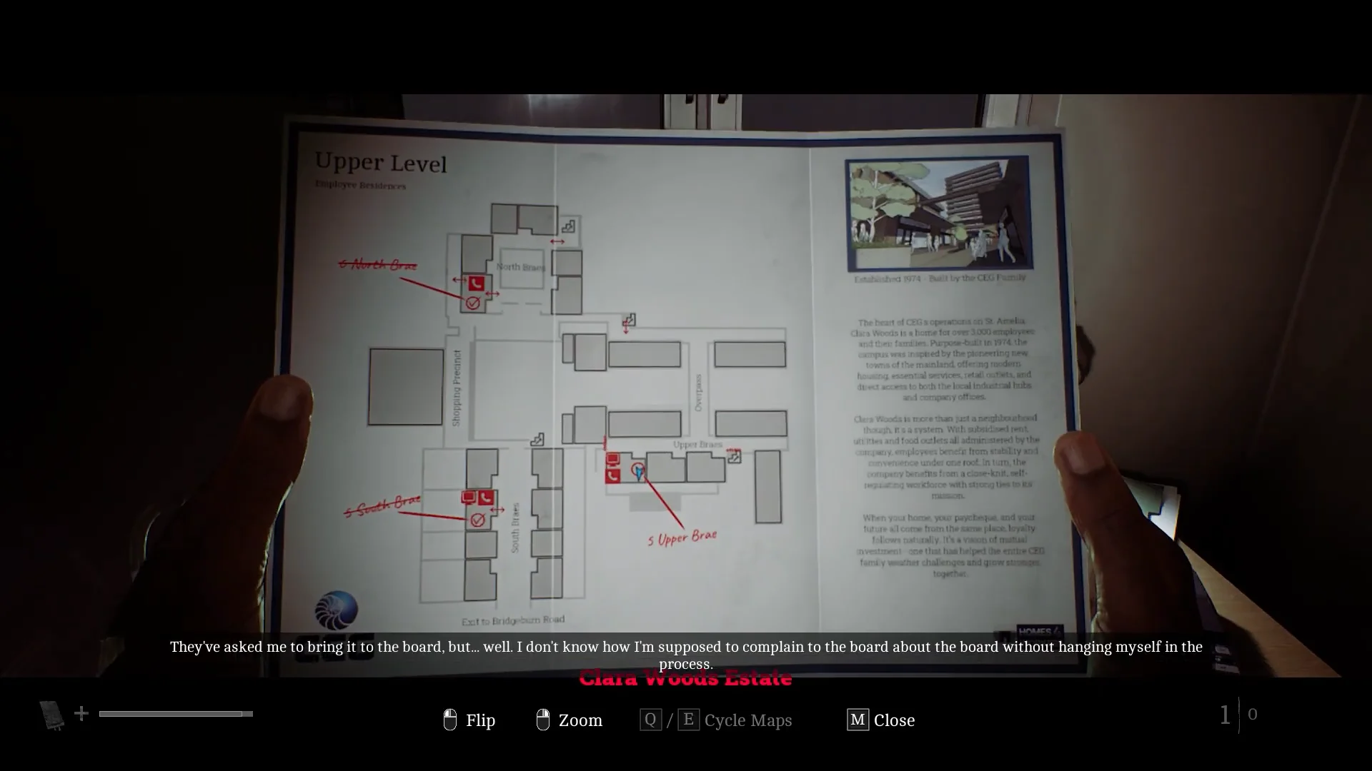 Inspecting Upper Level Map
