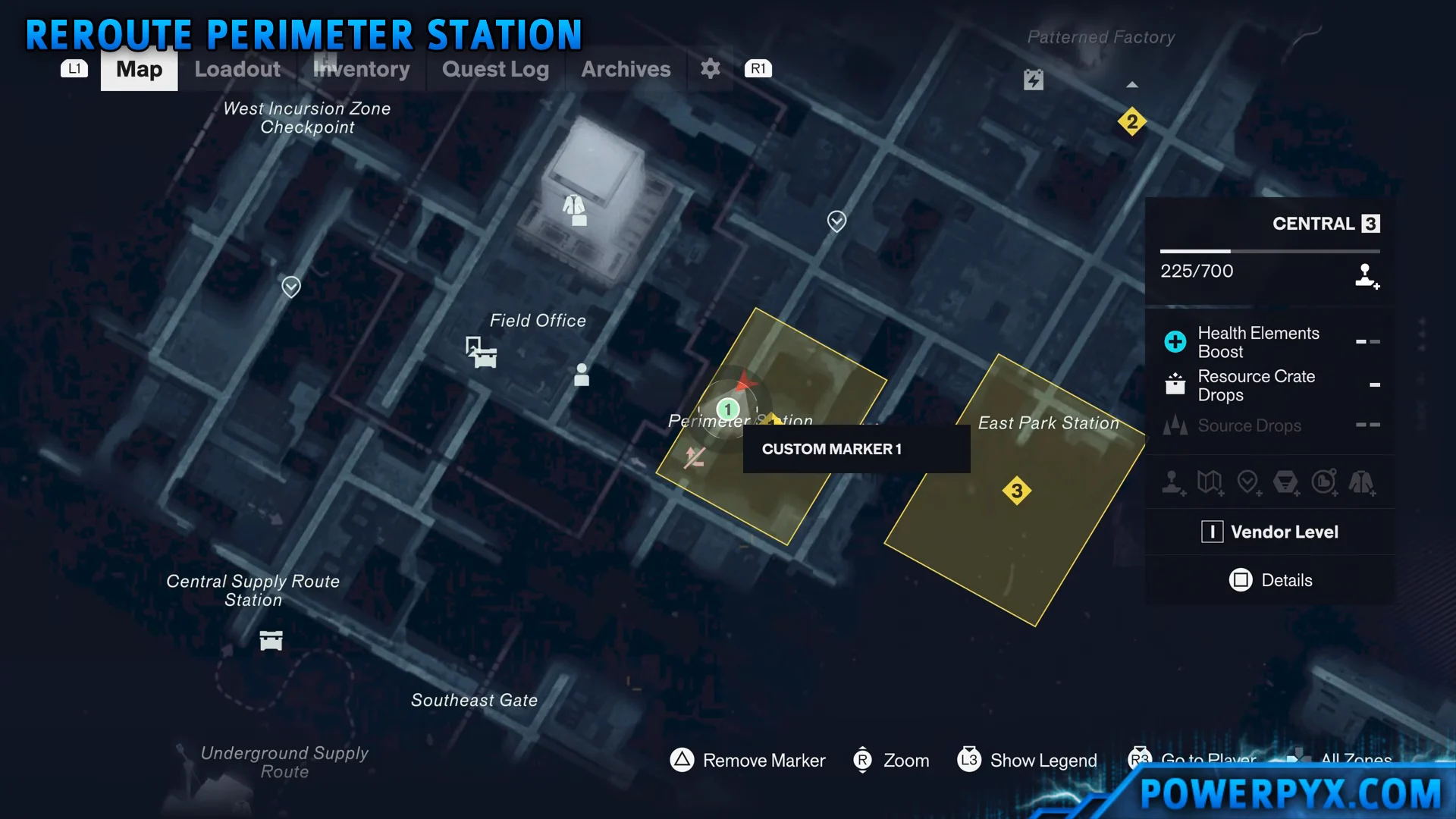 Perimeter Station Map Location
