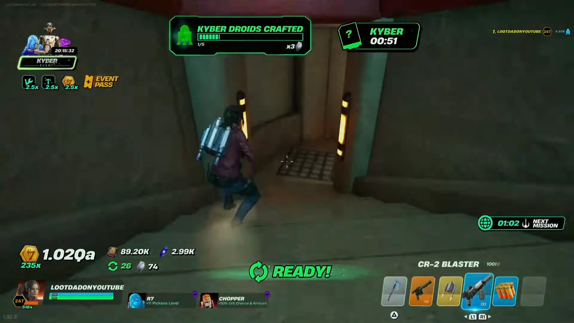 Traveling to the Lightsaber Bunker