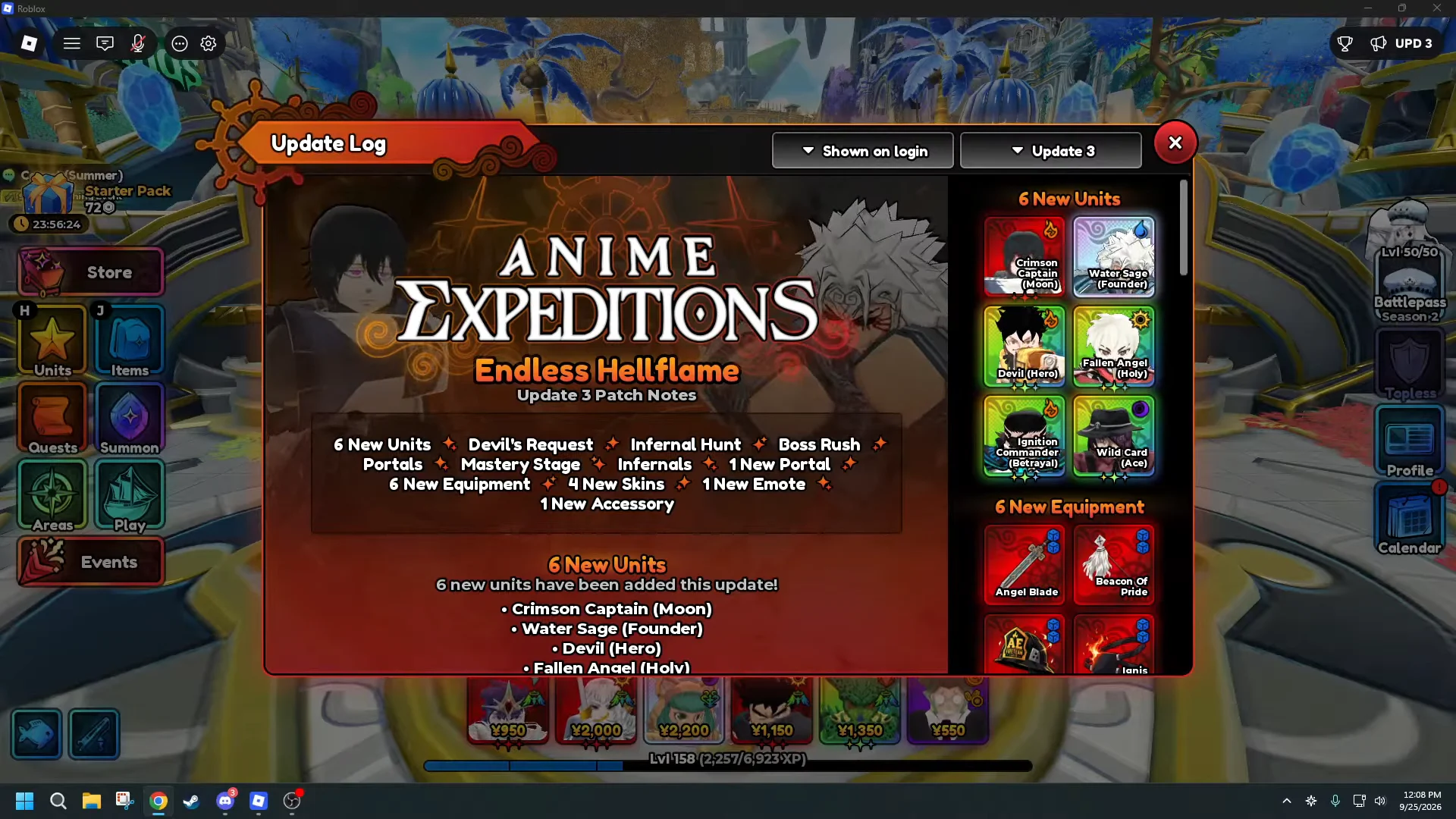 Anime Expeditions Update Log