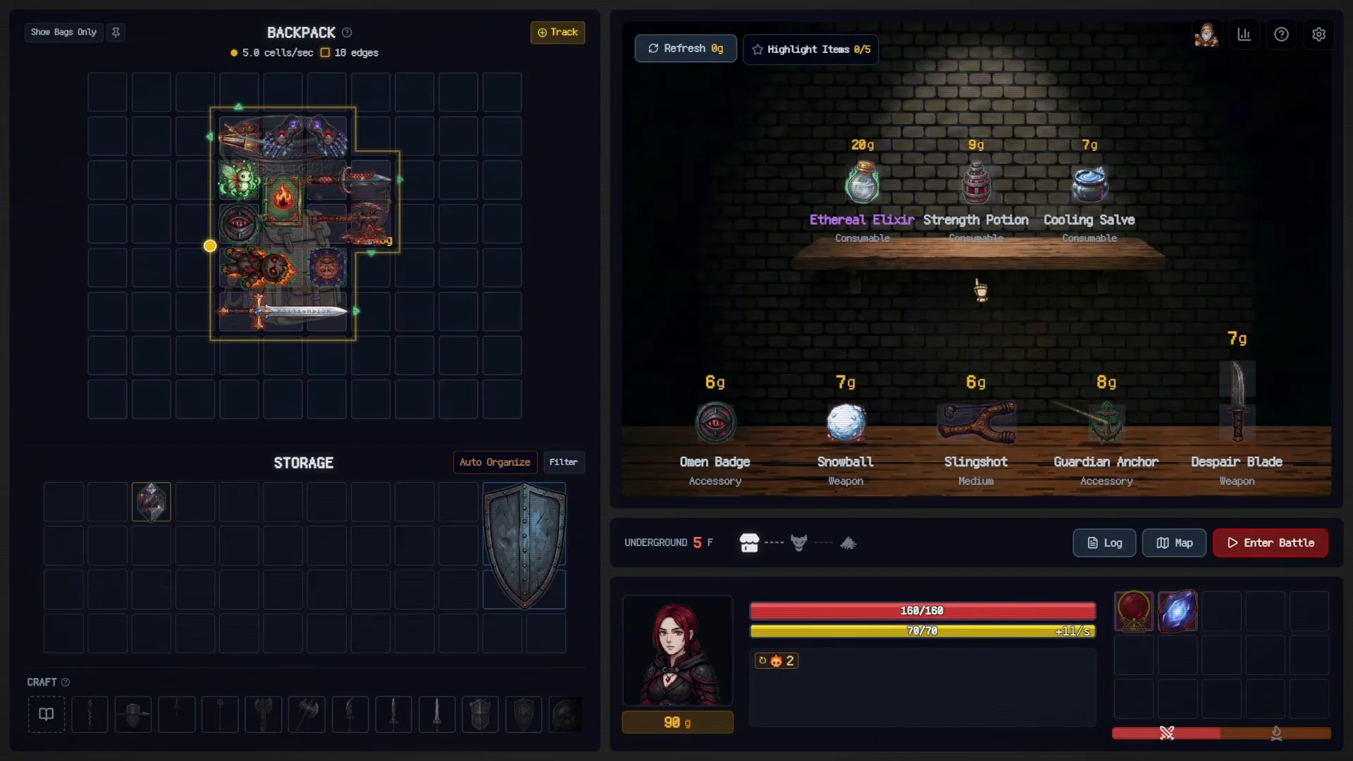 Floor 5 Shop & Equipment Crafting