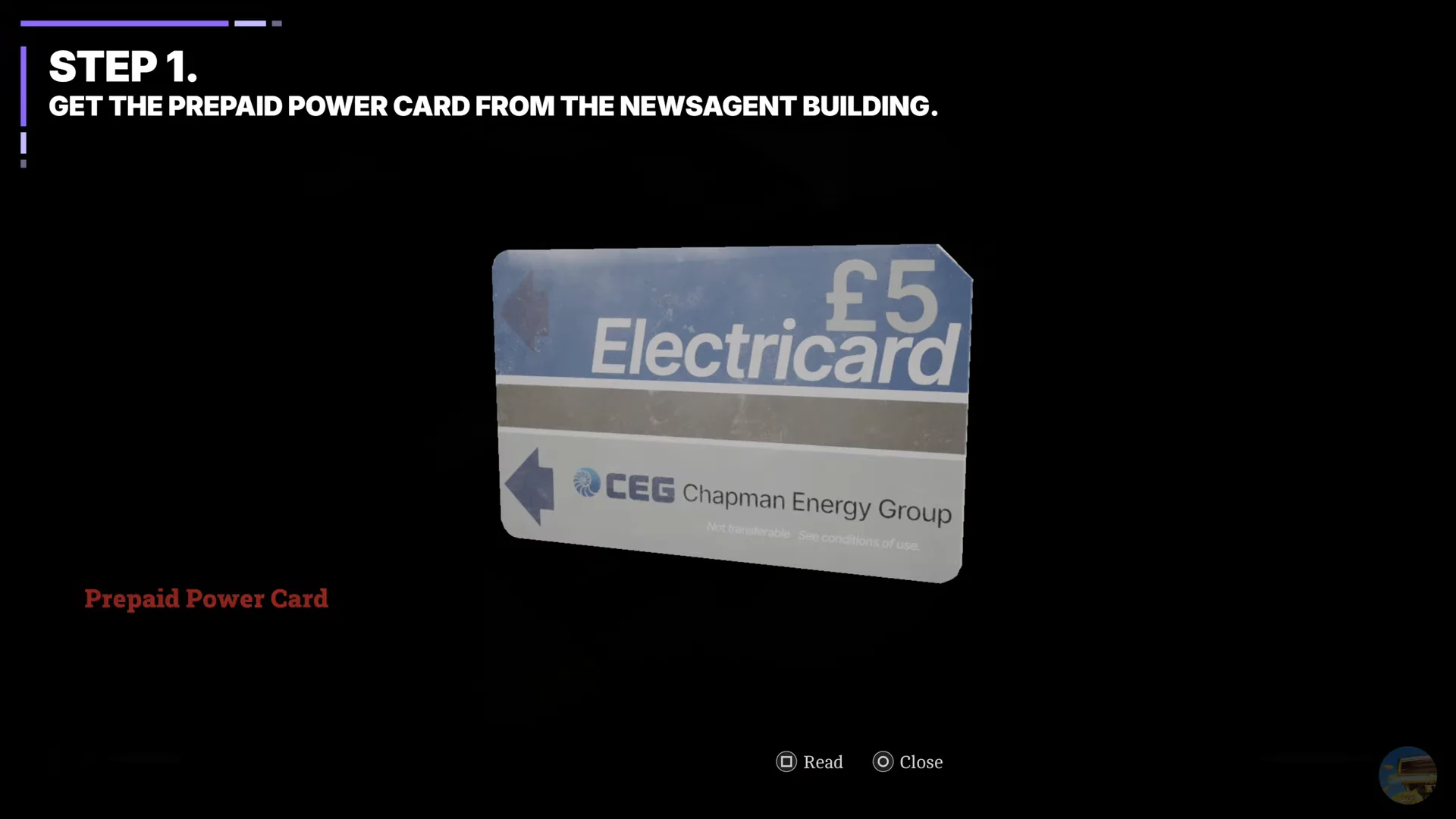 Step 1: Collect Prepaid Power Card