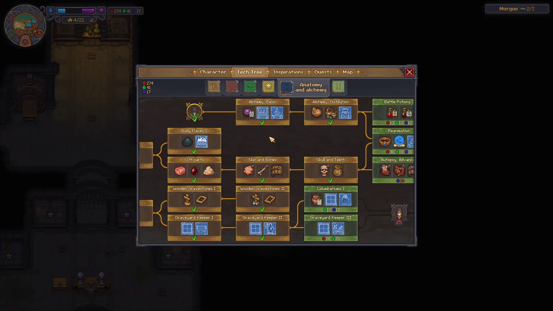 Tech Tree: Anatomy and Alchemy