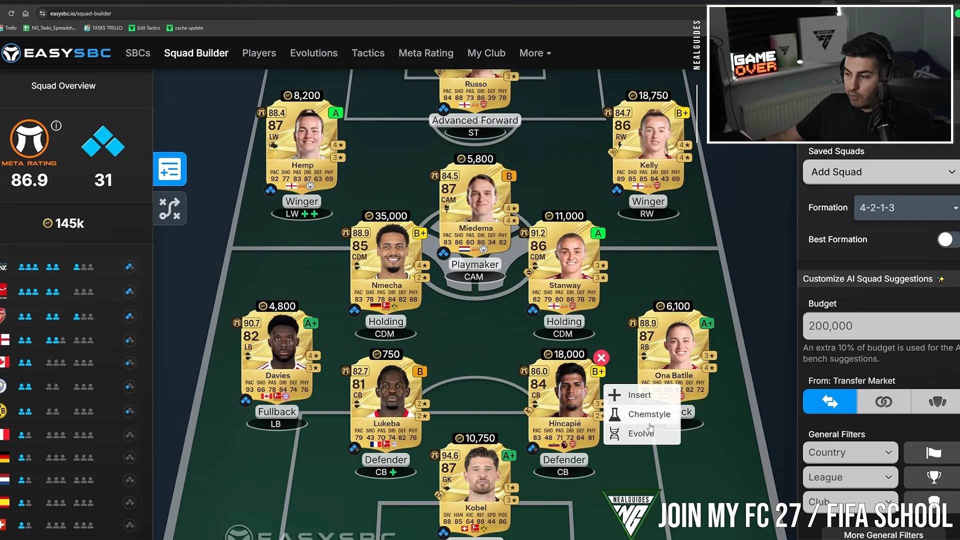 145k Budget Meta Squad