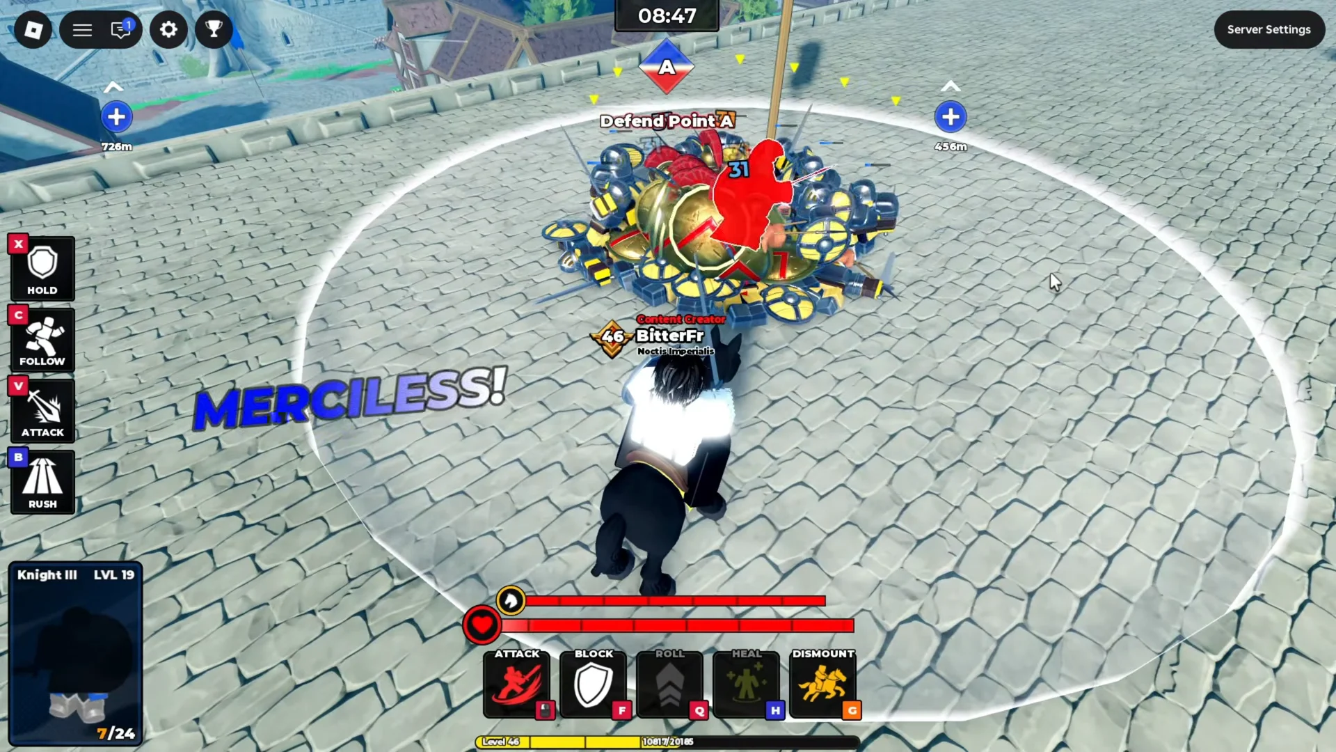 Knight III vs Spartan (Circle Defense)
