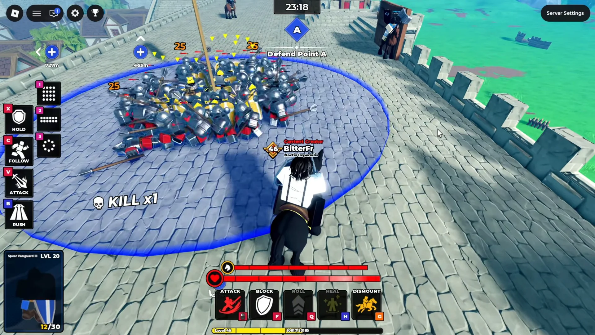 Mace vs Spear Vanguard III (Circle Defense)