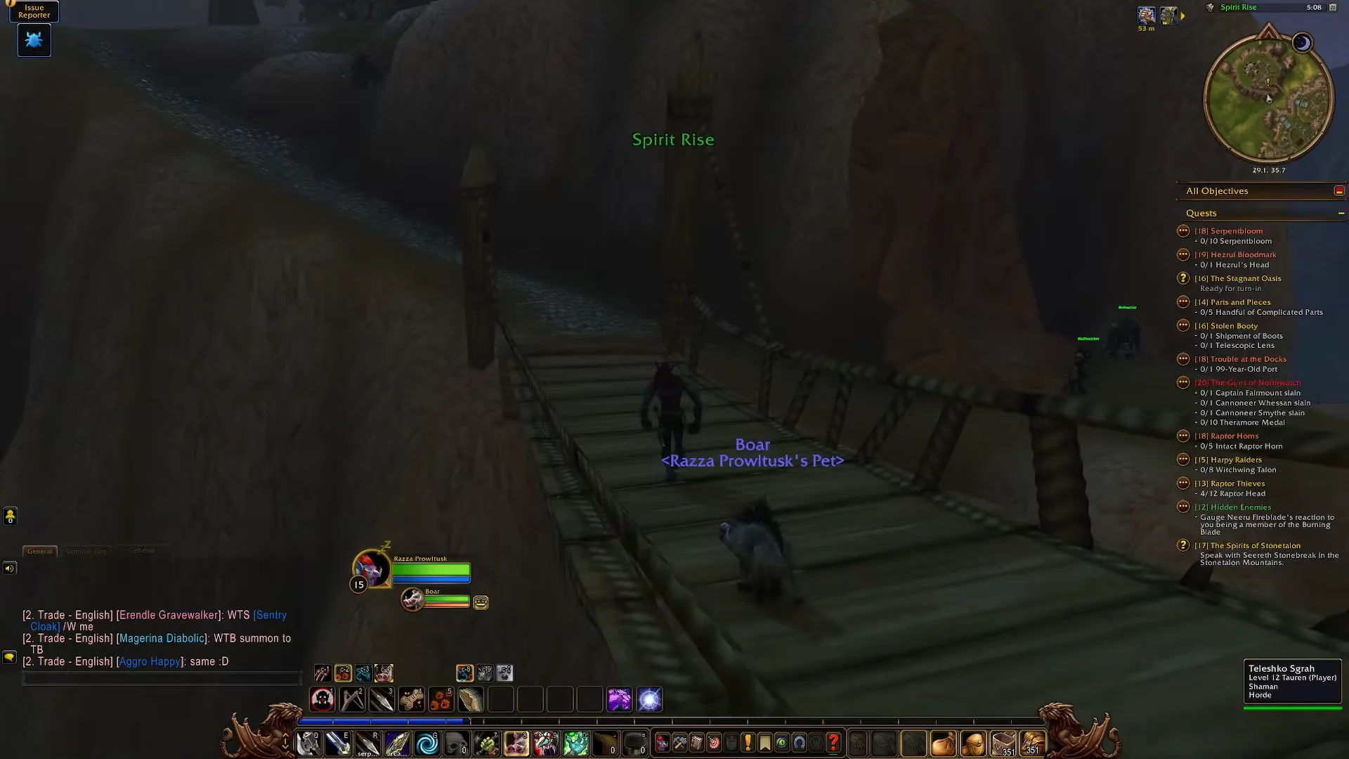 Crossing the bridge to Spirit Rise