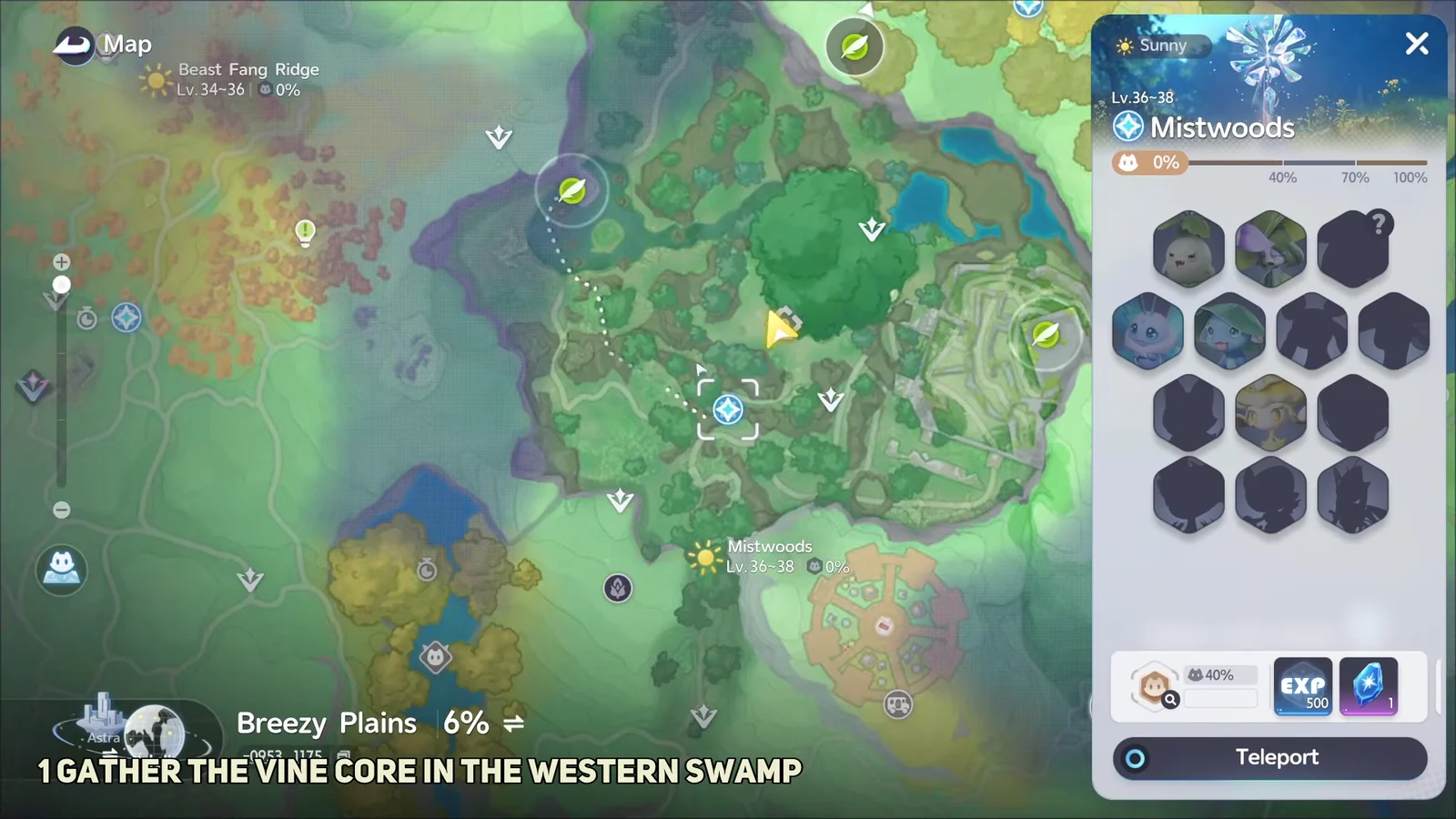Map Location for Western Swamp