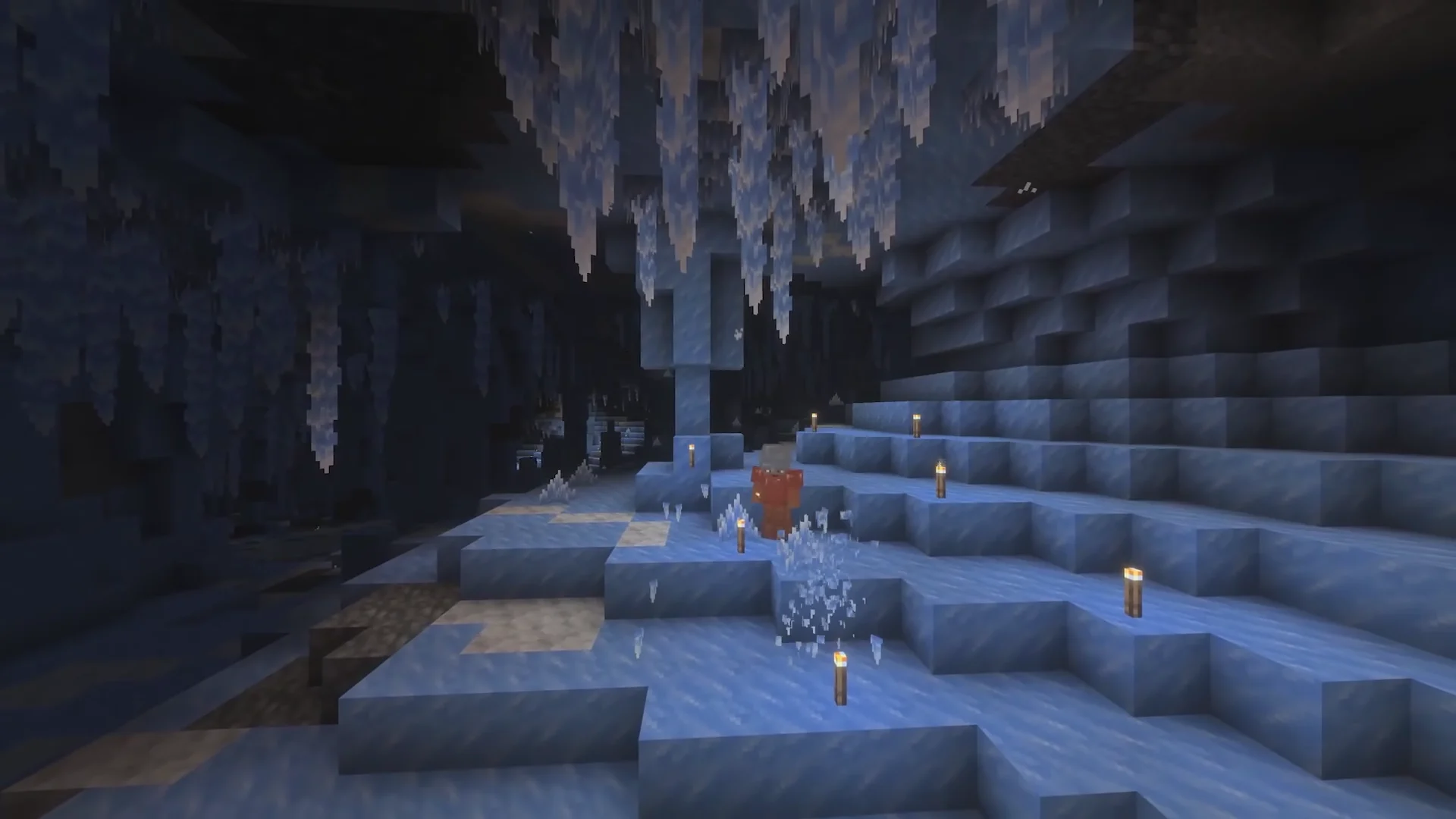Light-Triggered Falling Icicles