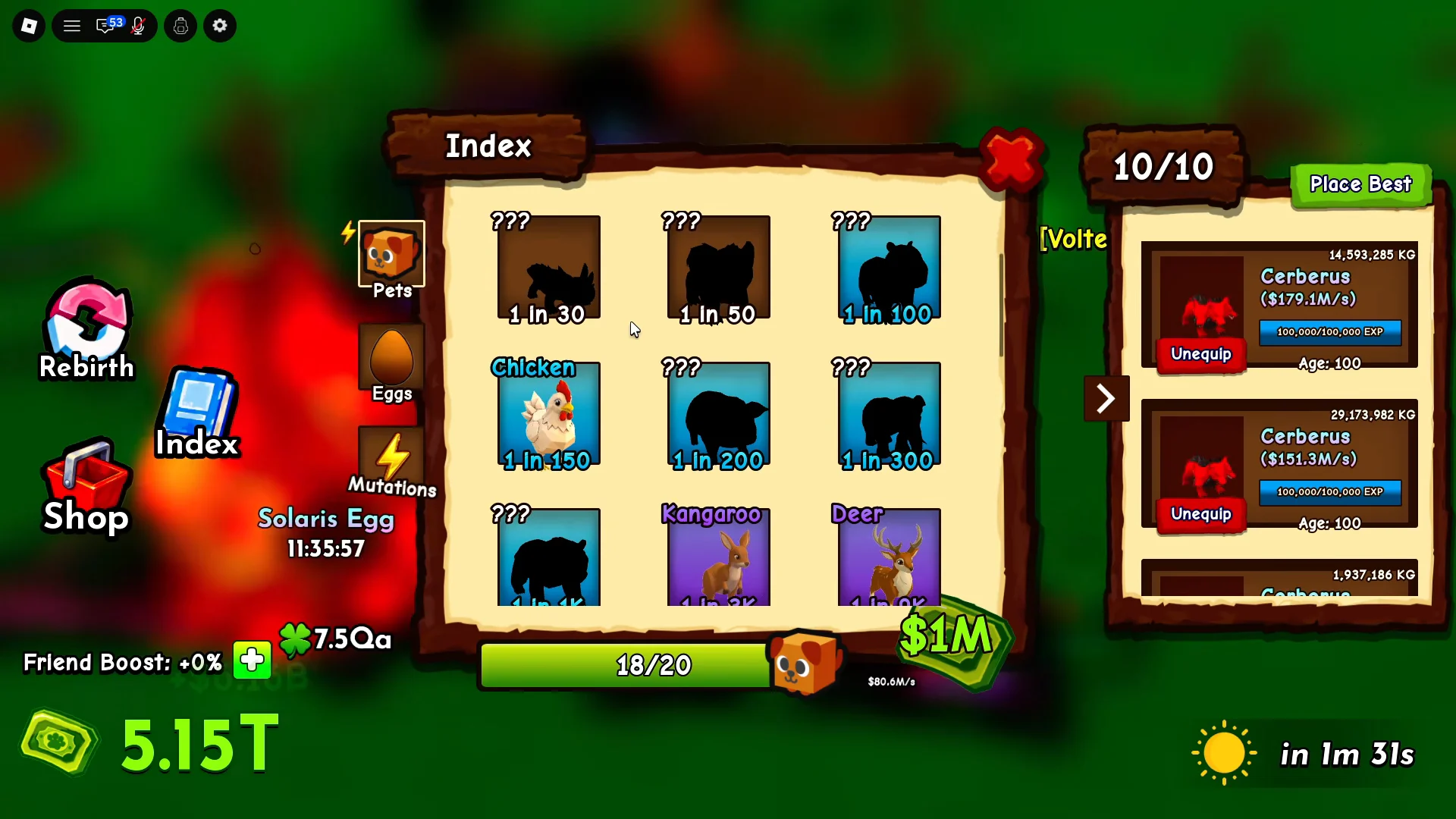 Index and Rewards