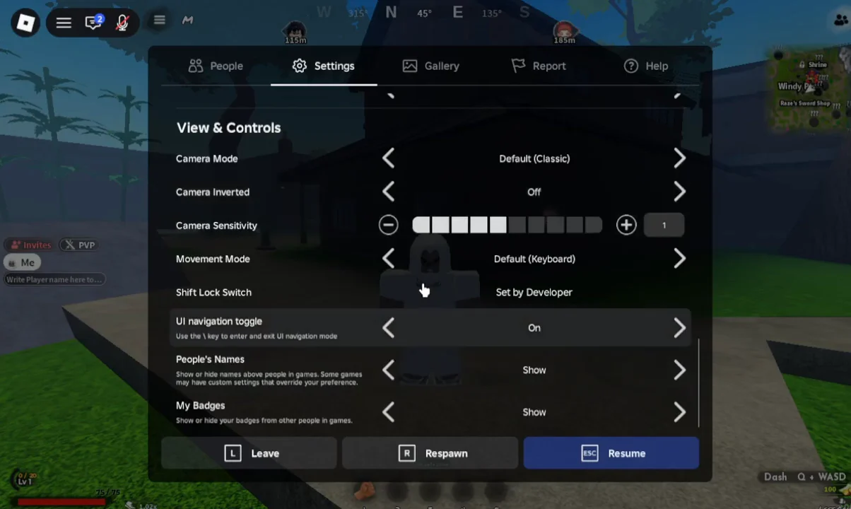 Checking Roblox Default Settings