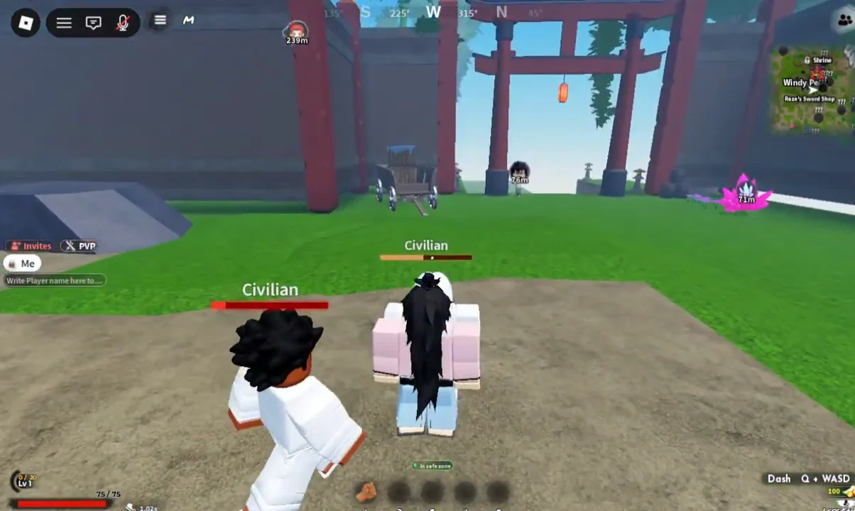Demonstrating Shift Lock in Gameplay