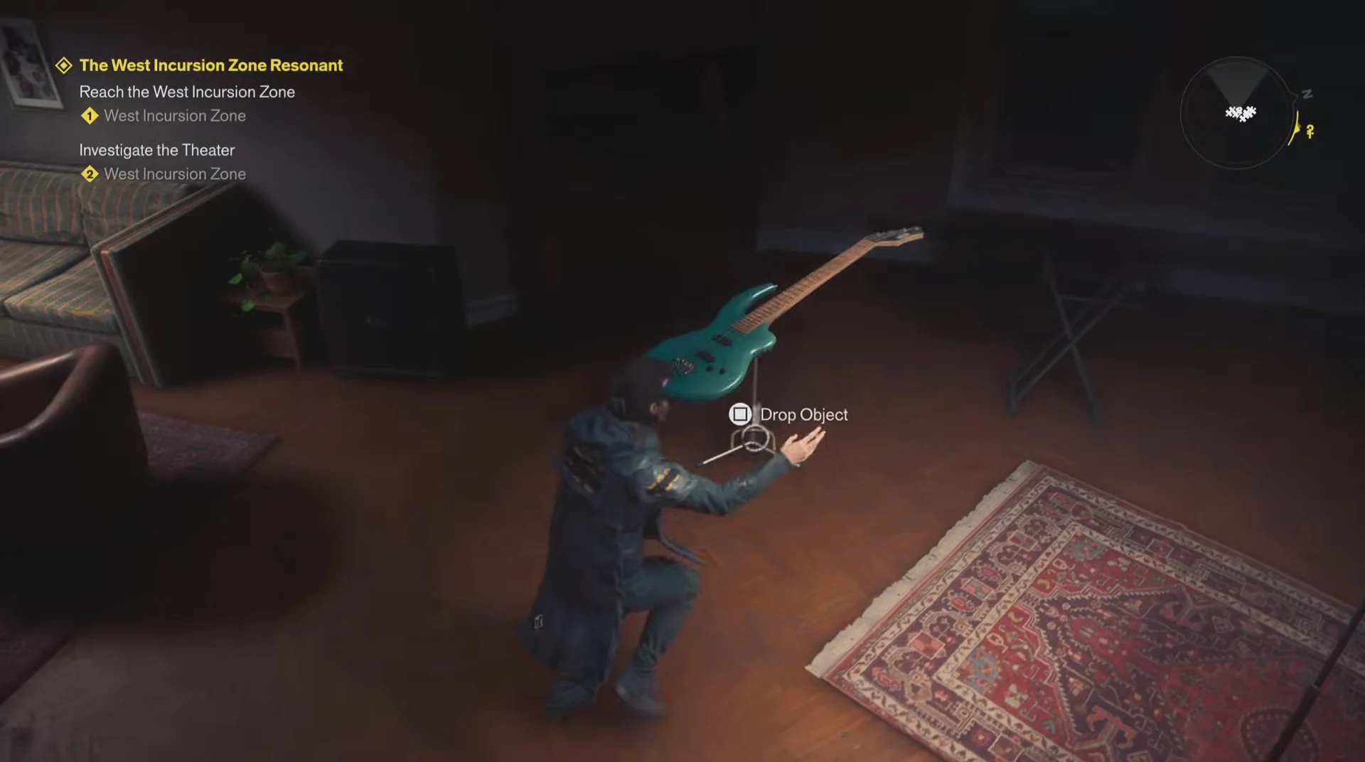 Placing the first guitar