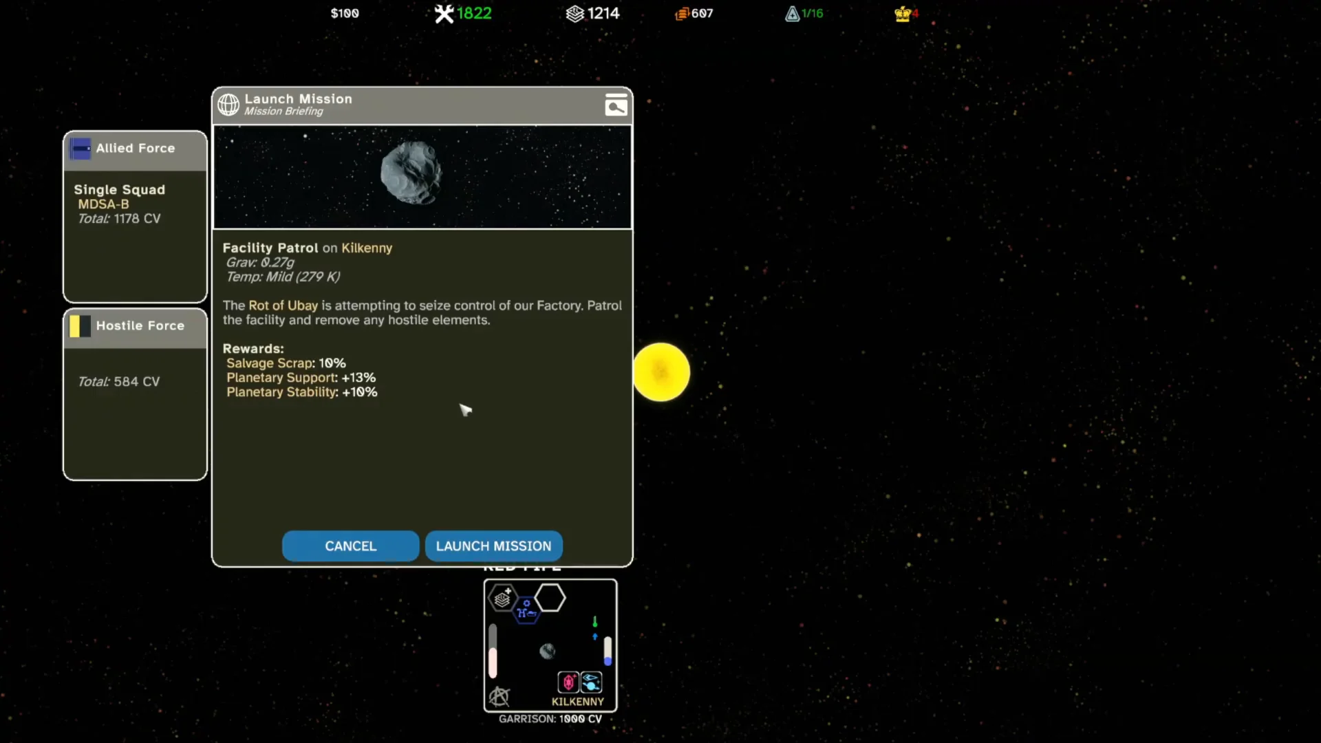 System Map & Mission 1 Briefing