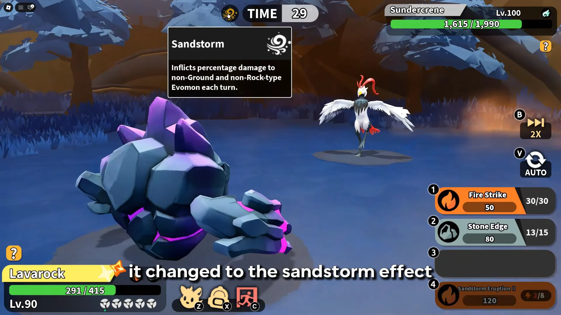 Lavarock Sandstorm Strategy