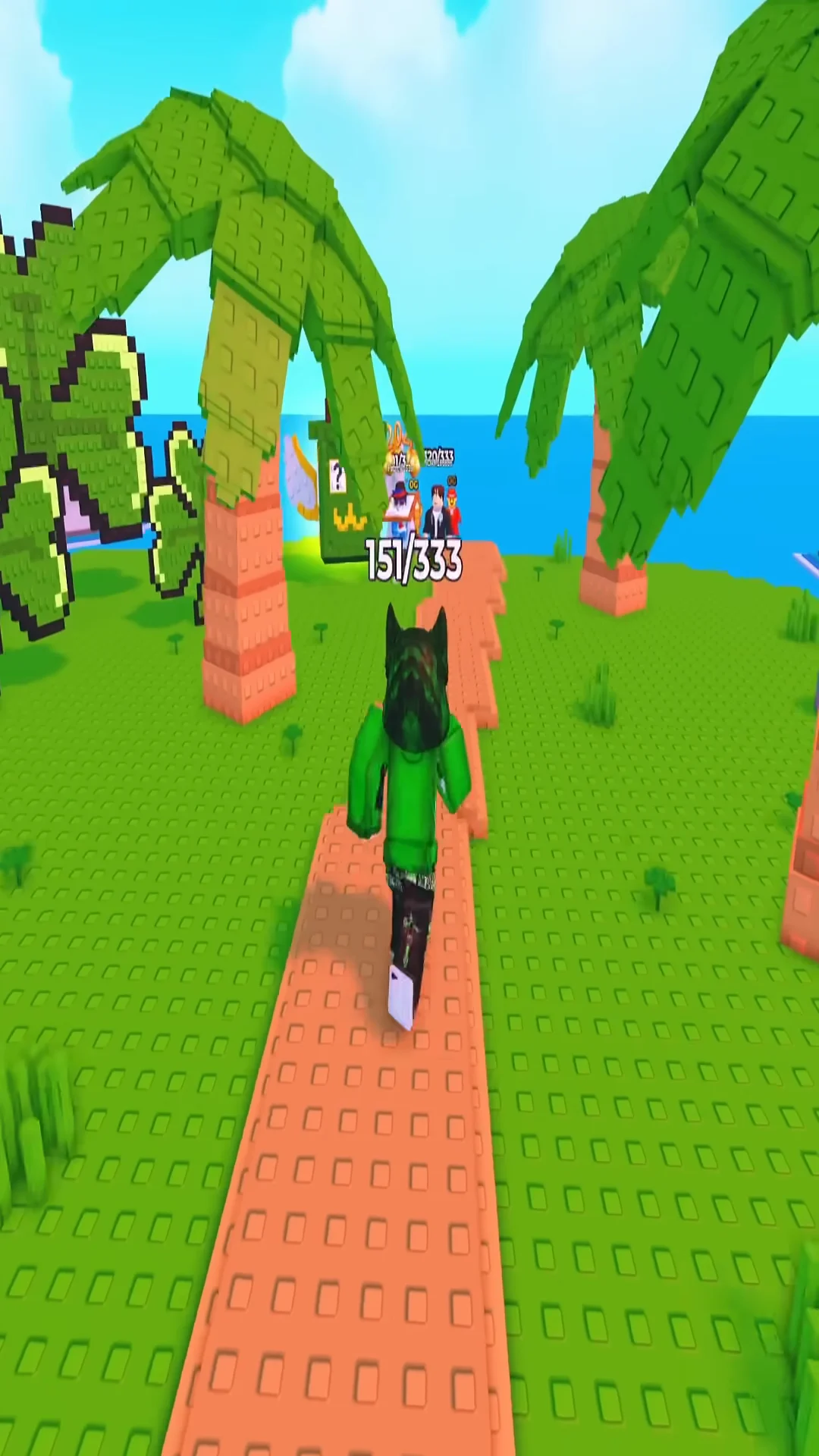Walking to the Lucky Block
