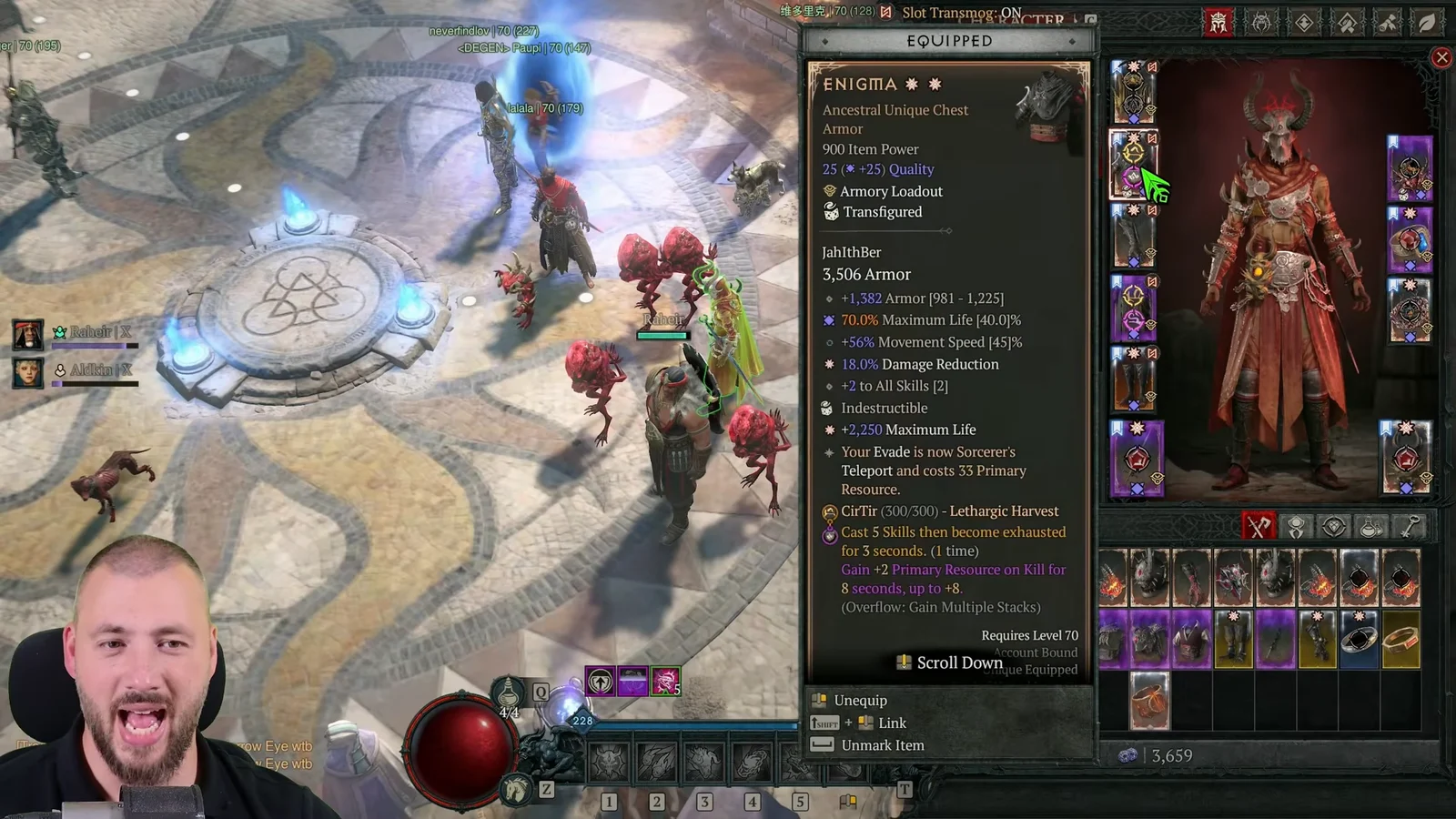 Enigma Mythic Chestpiece & Rune Recipe