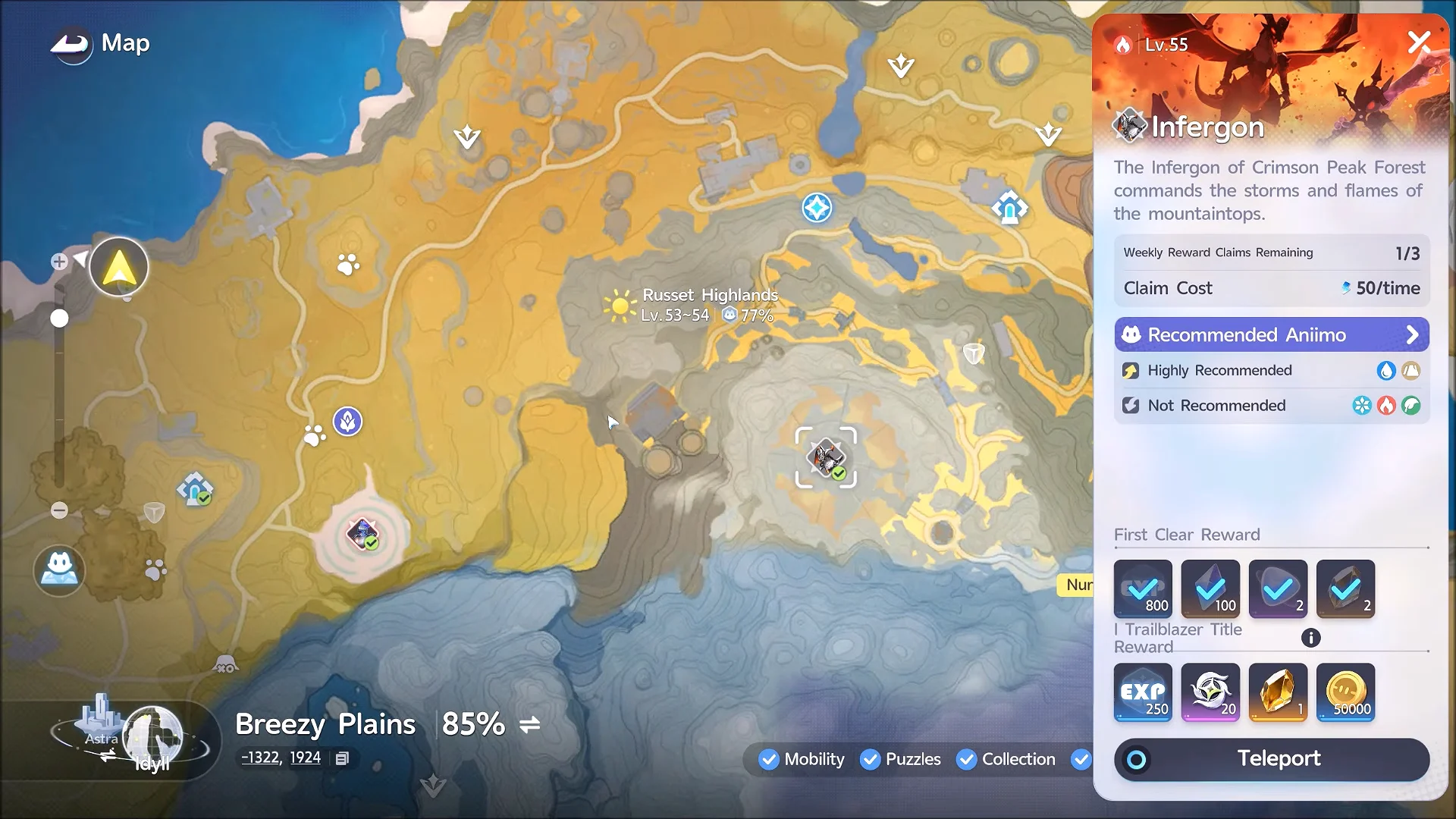Omega Infergon Map Location & Unlock Lore