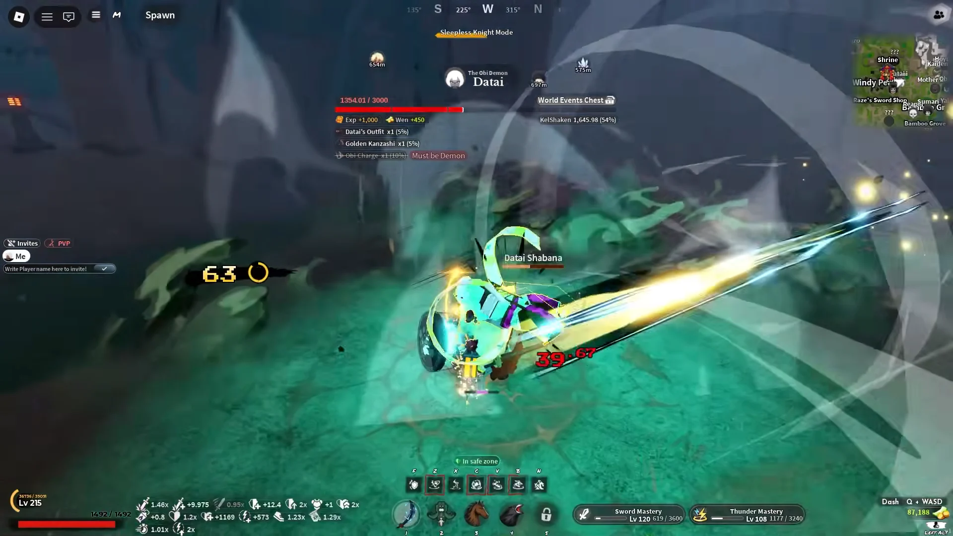 Defeating World Boss Daitai