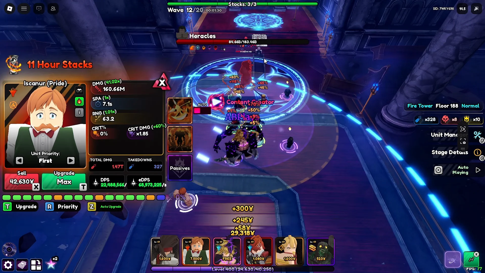 Battling boss Heracles