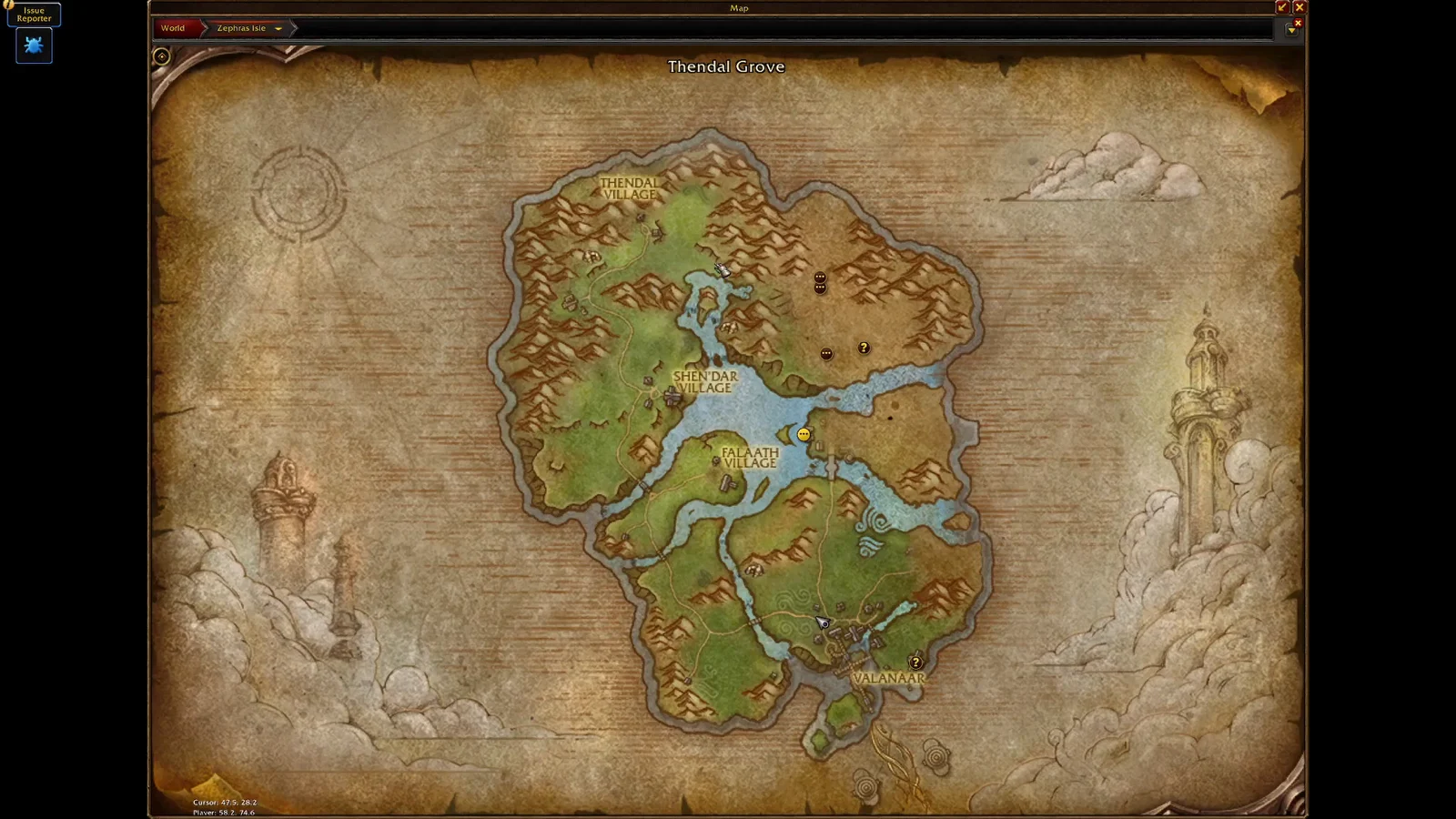 Checking the map