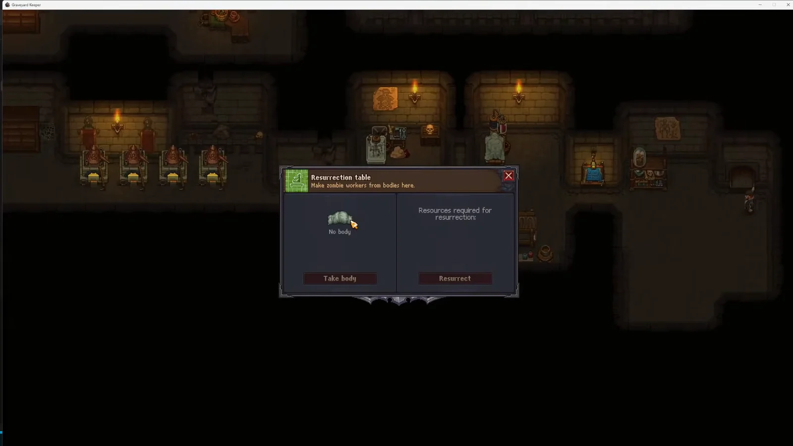 Demonstrating Resurrection Table usage
