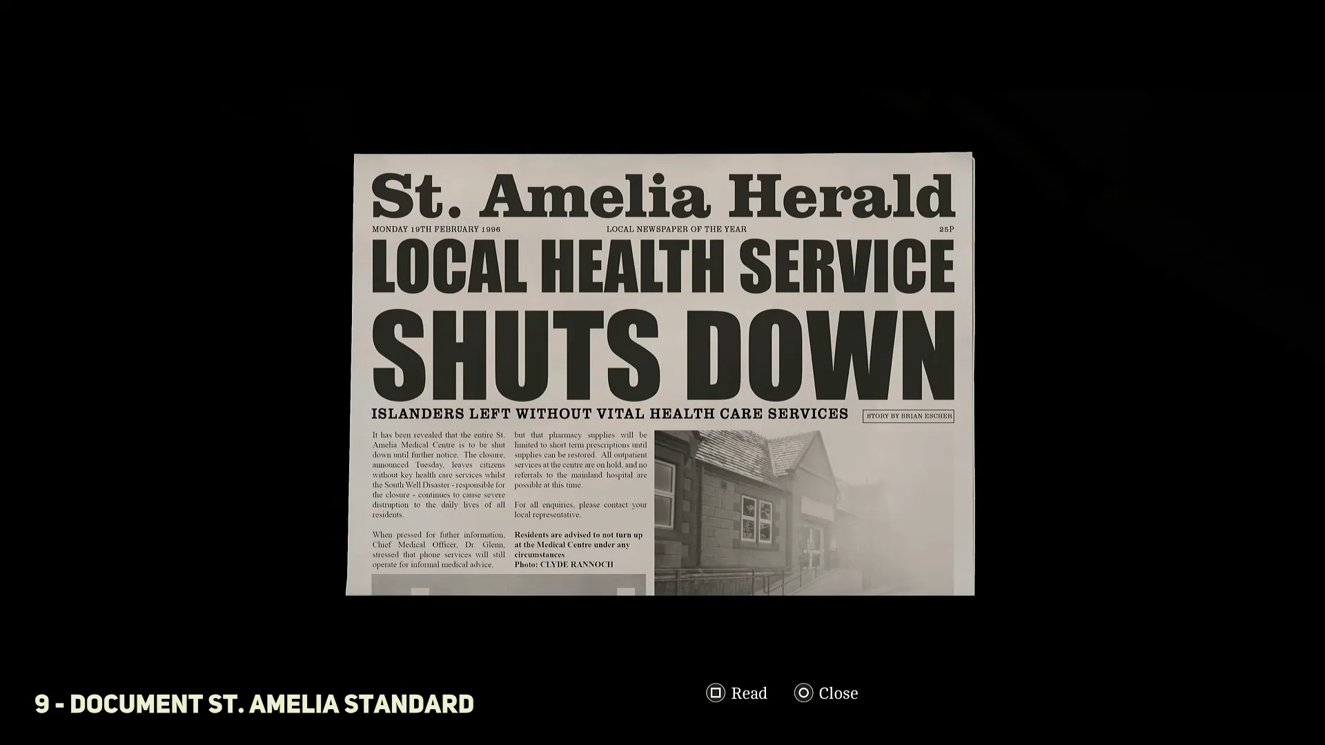 Document St. Amelia Standard