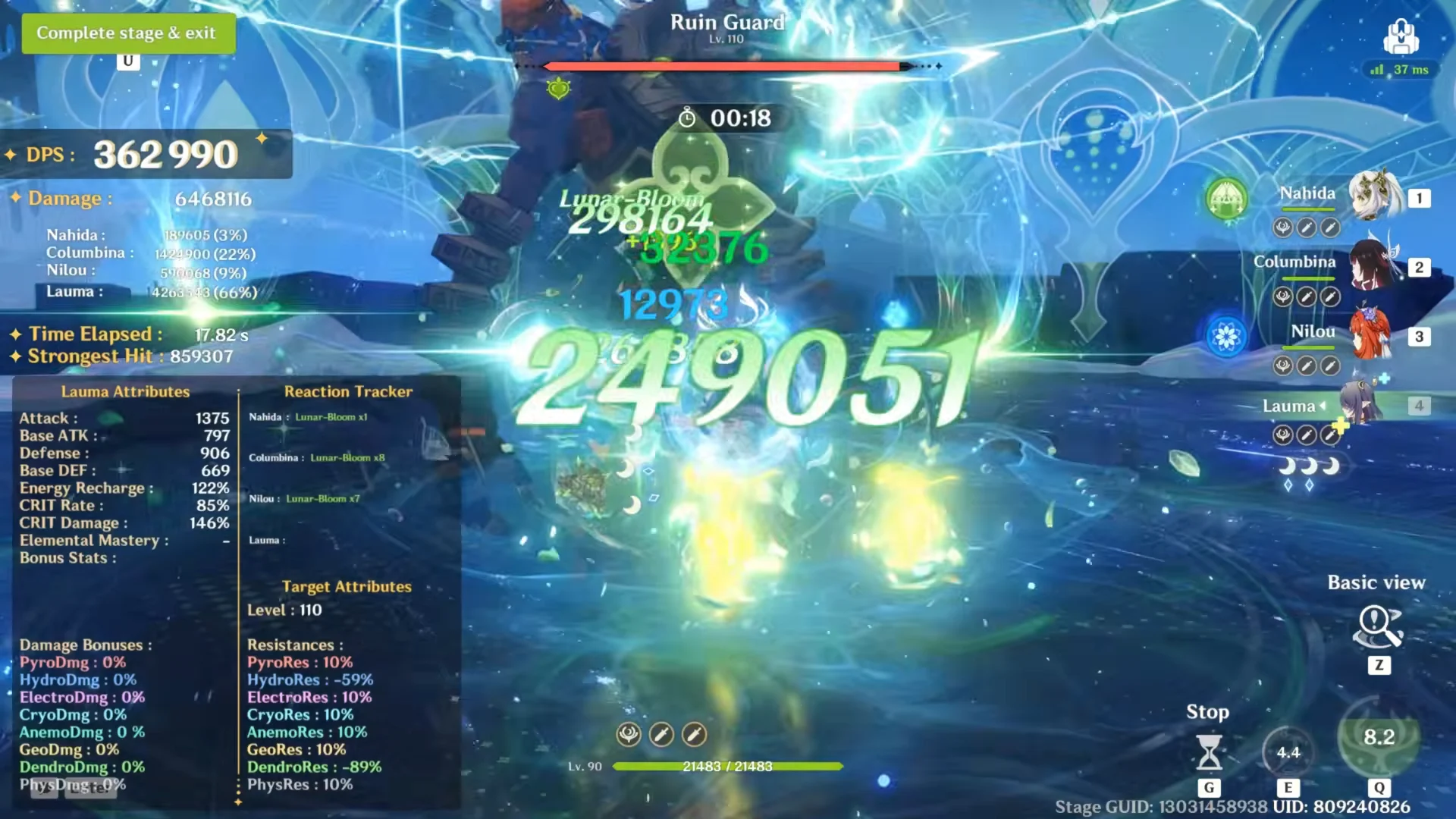 Team 1 DPS Test