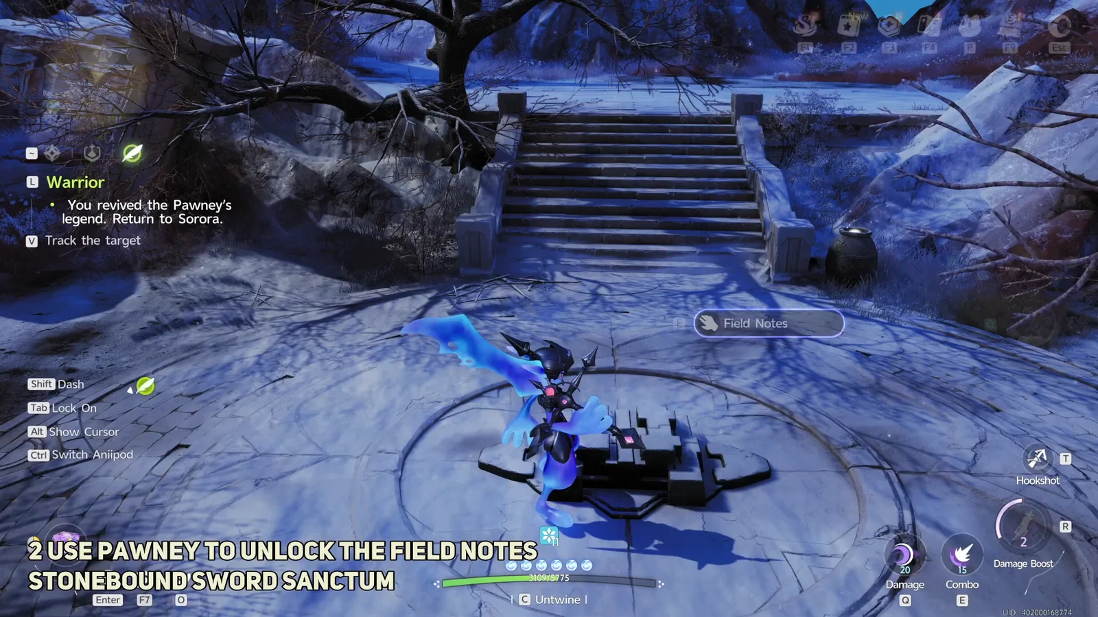 Entering Stonebound Sword Sanctum