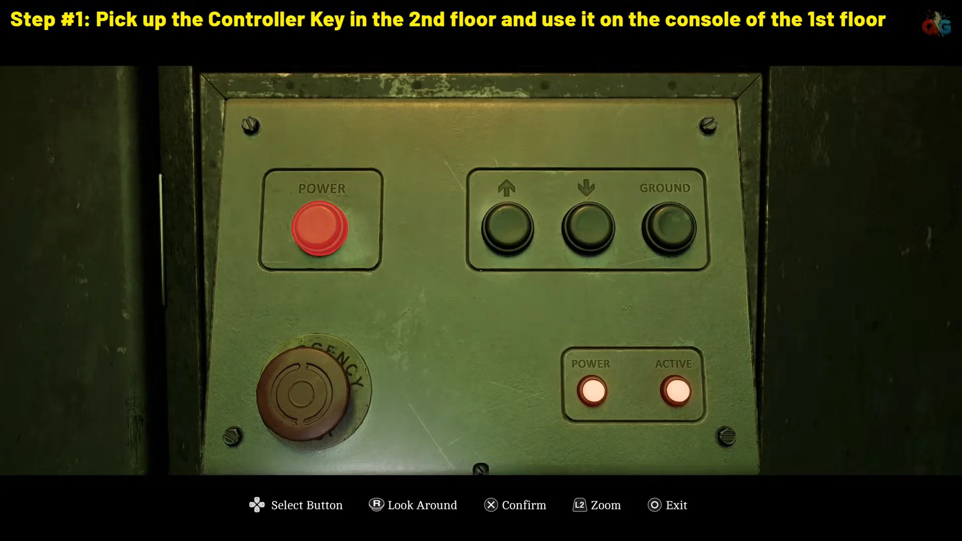 Operating the lift to the 2nd floor