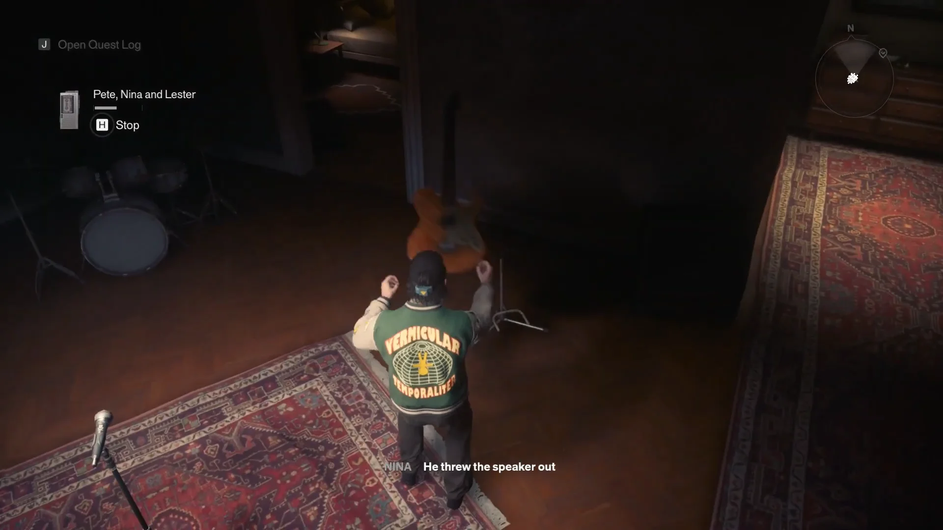 Placing the Red Guitar
