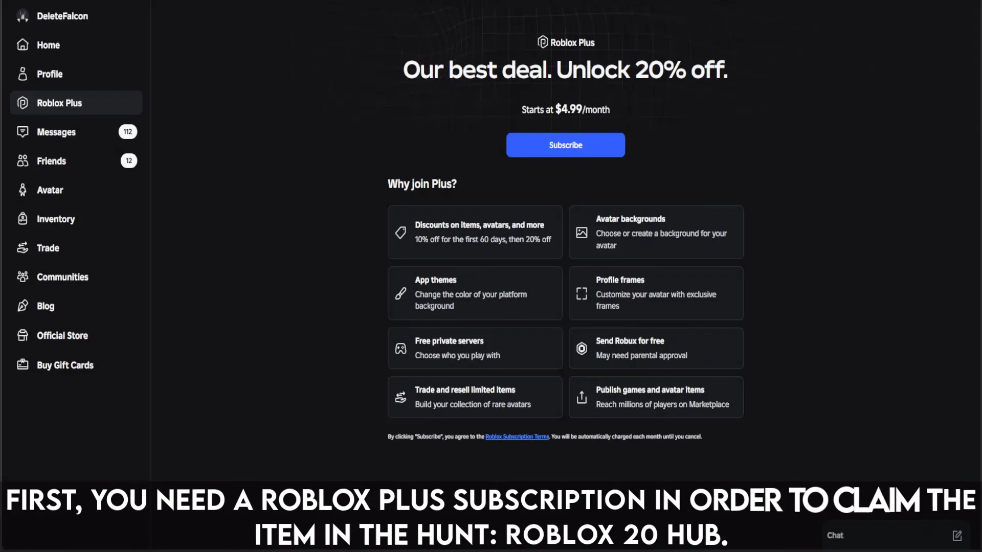 Roblox Plus Requirement