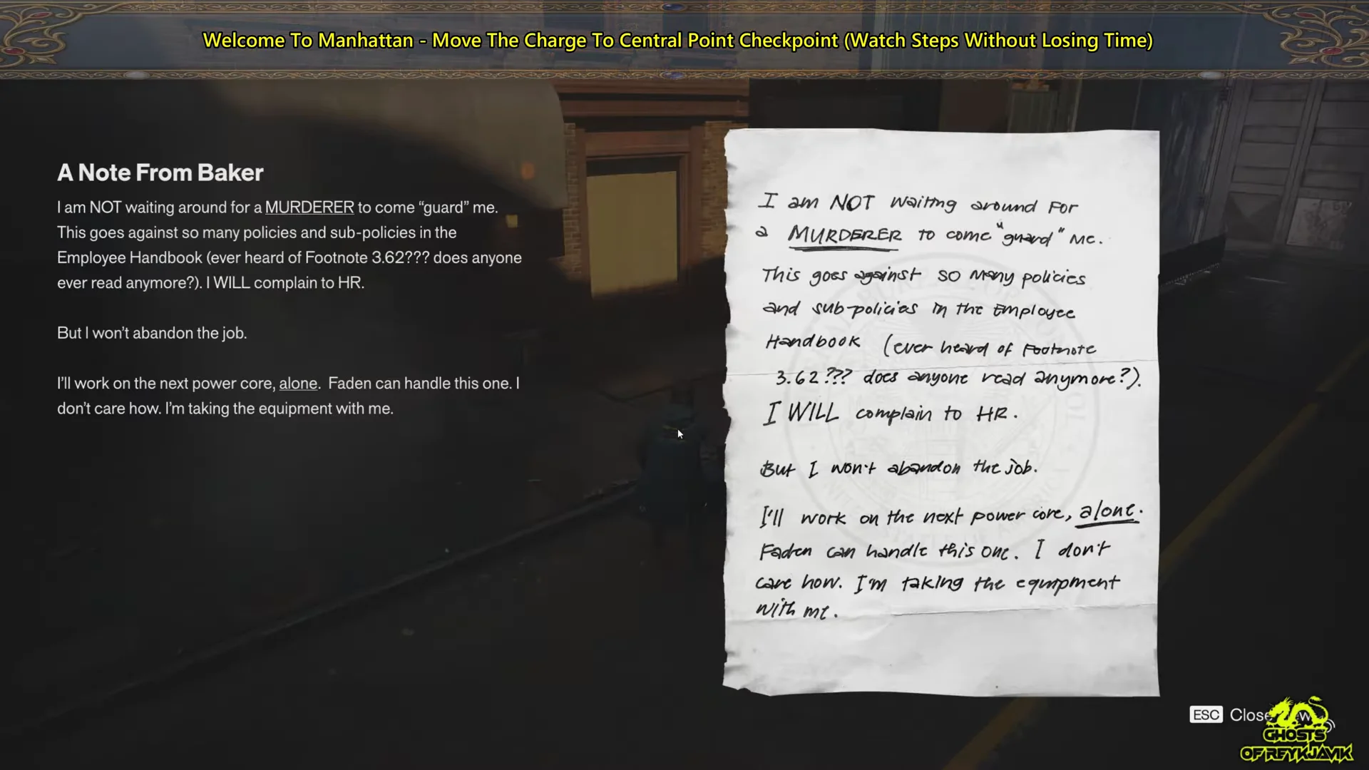 Reading Baker's Note