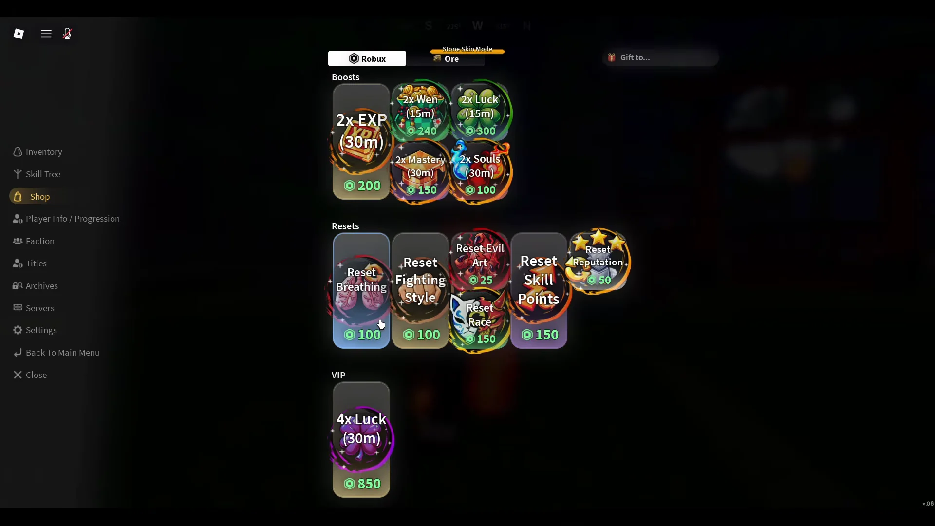 Shop Resets Overview