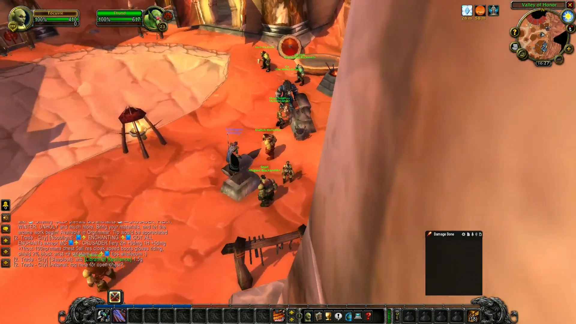 Approaching the blacksmithing area