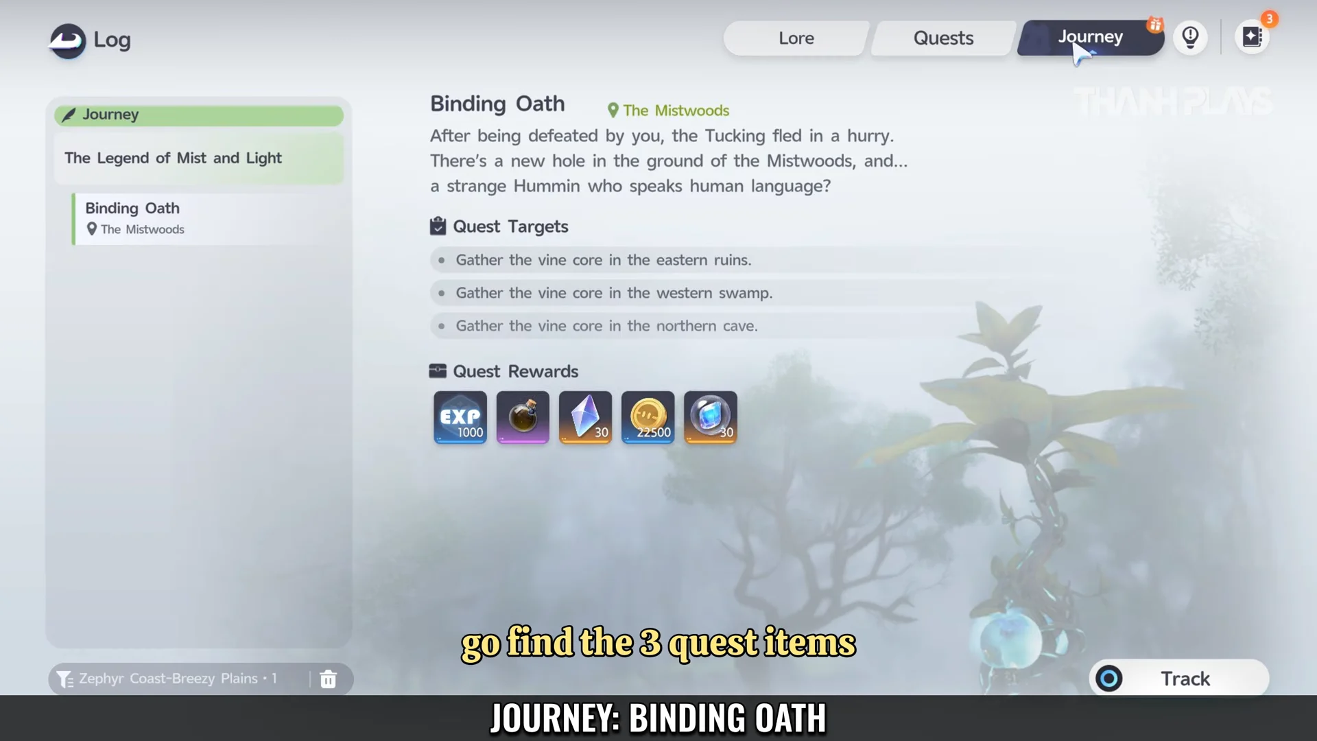 Quest Log details