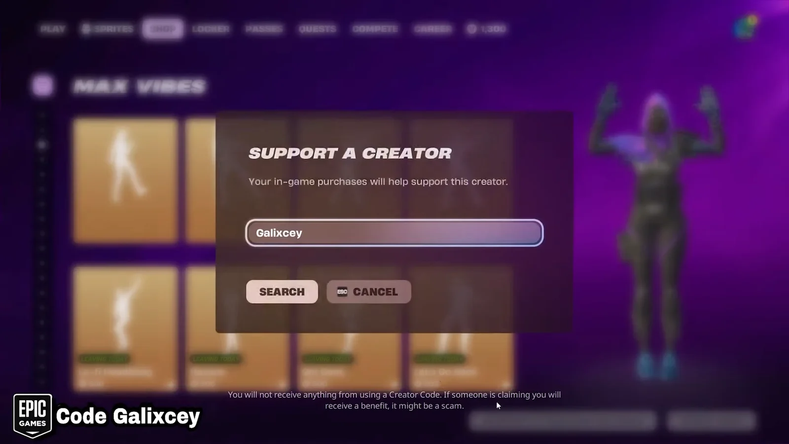 Item Shop Creator Code