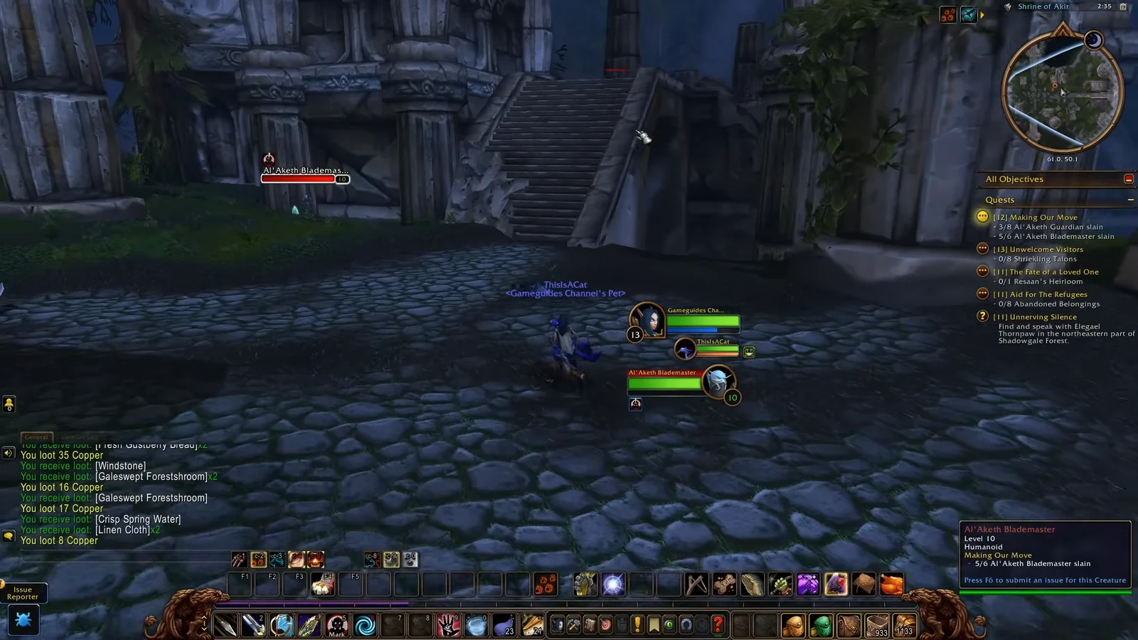 Completing Blademaster Objective