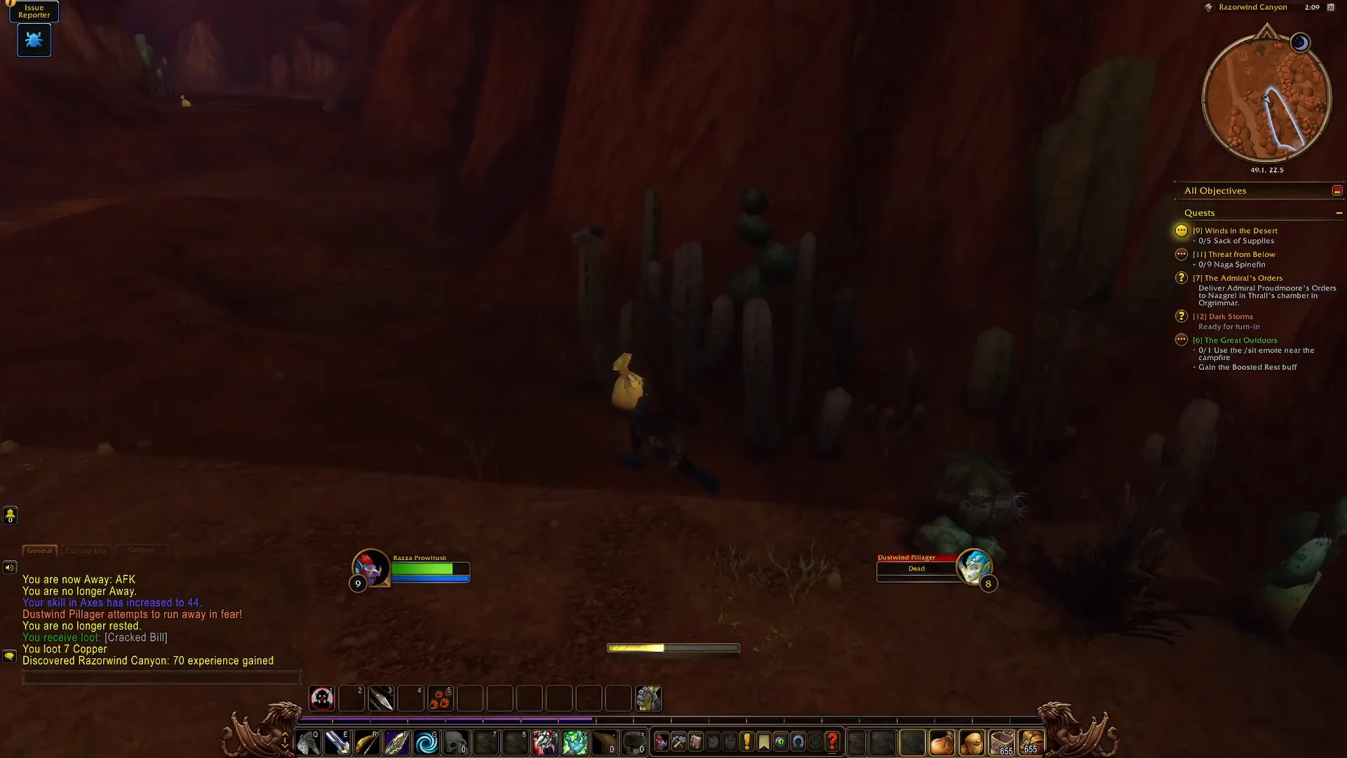 Entering Razorwind Canyon