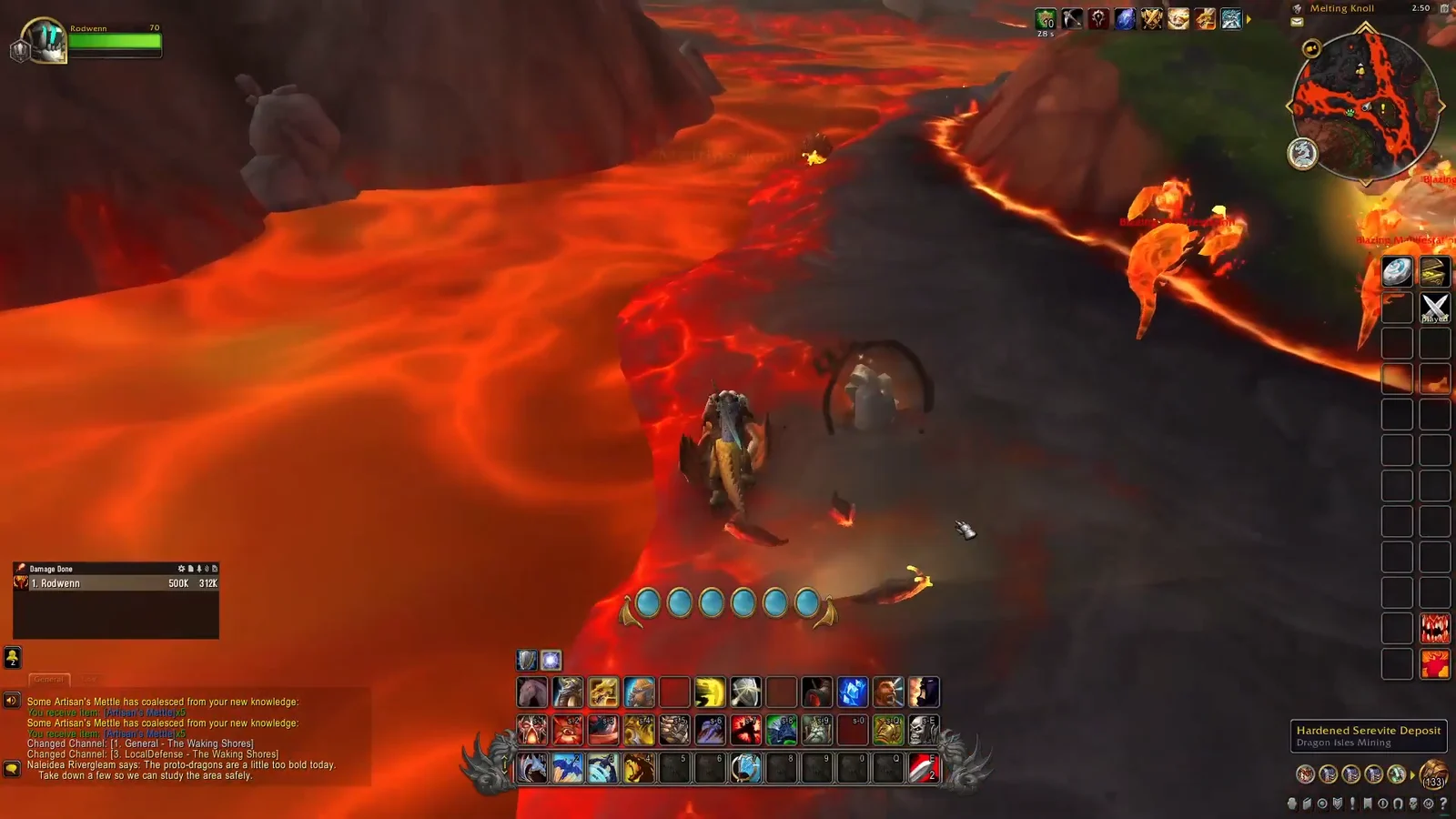 Mining Serevite and Draconium