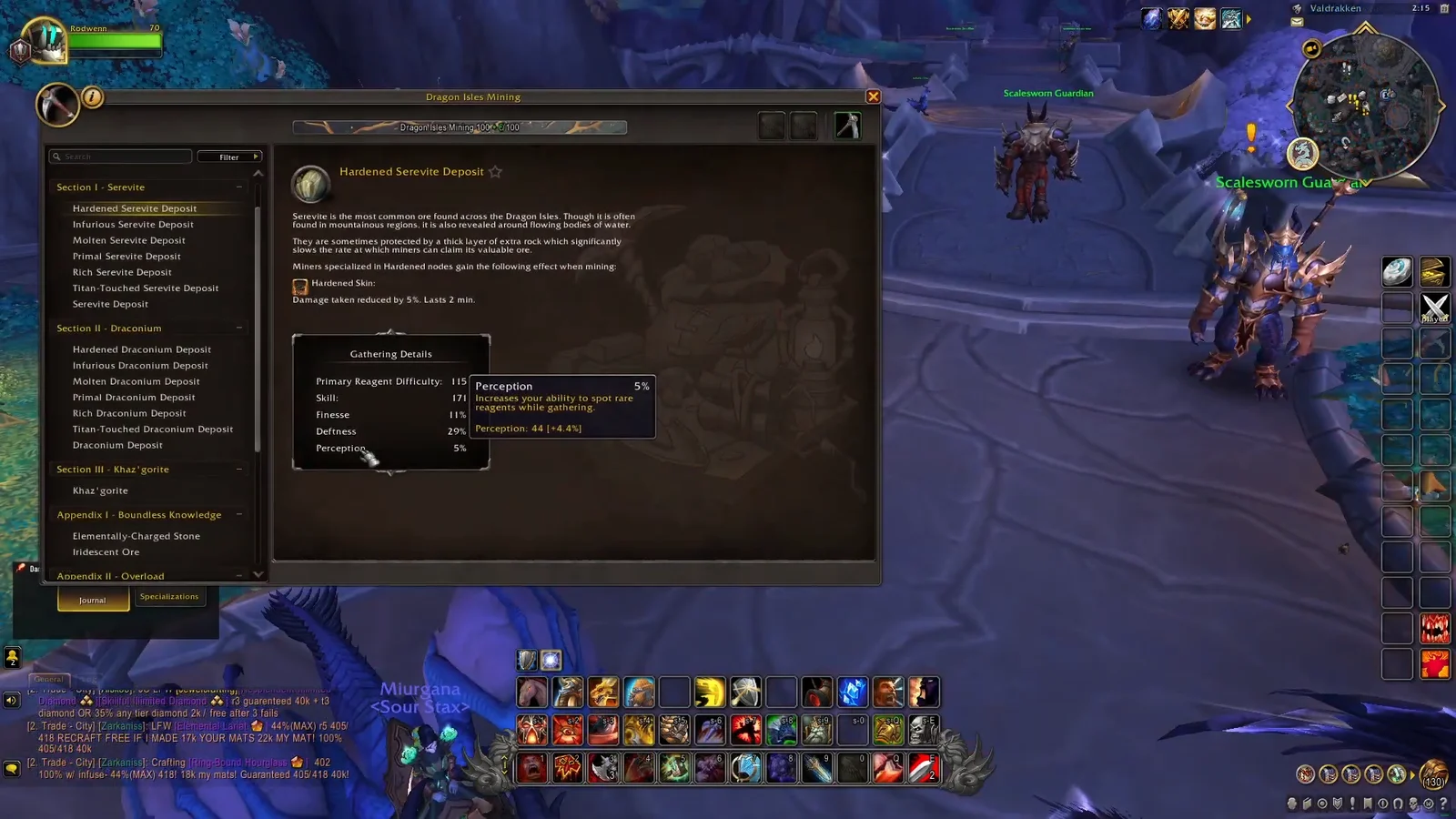 Dragon Isles Mining Perception
