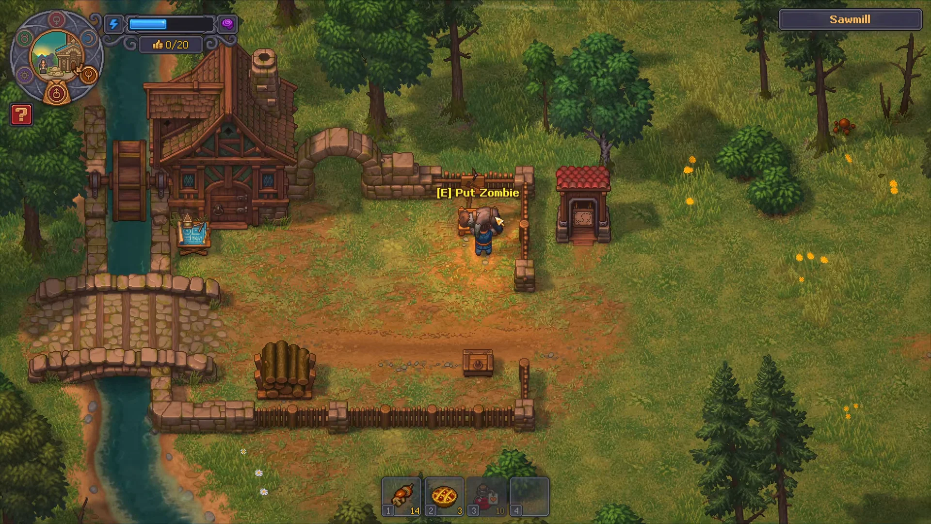 Sawmill setup and Zombie Lumberjack