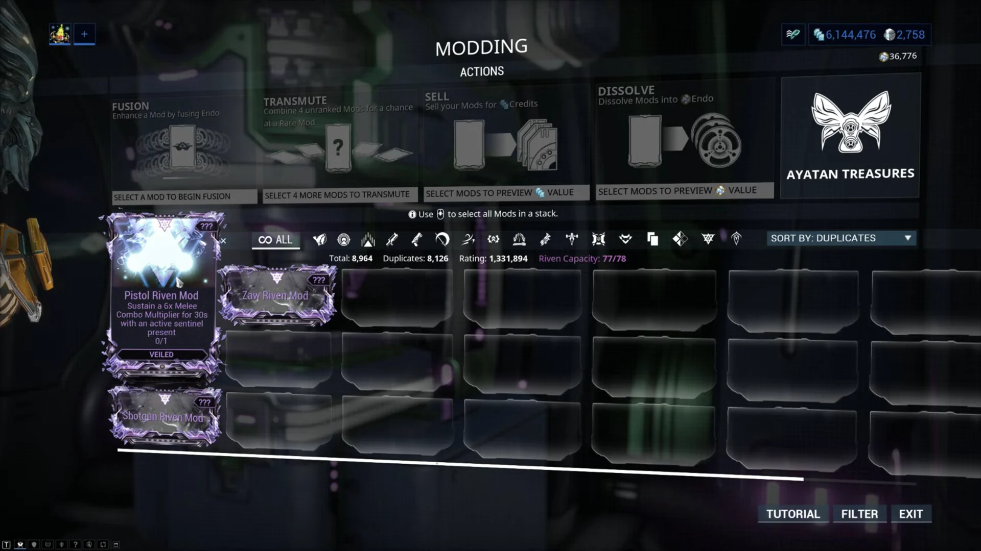 Modding Screen