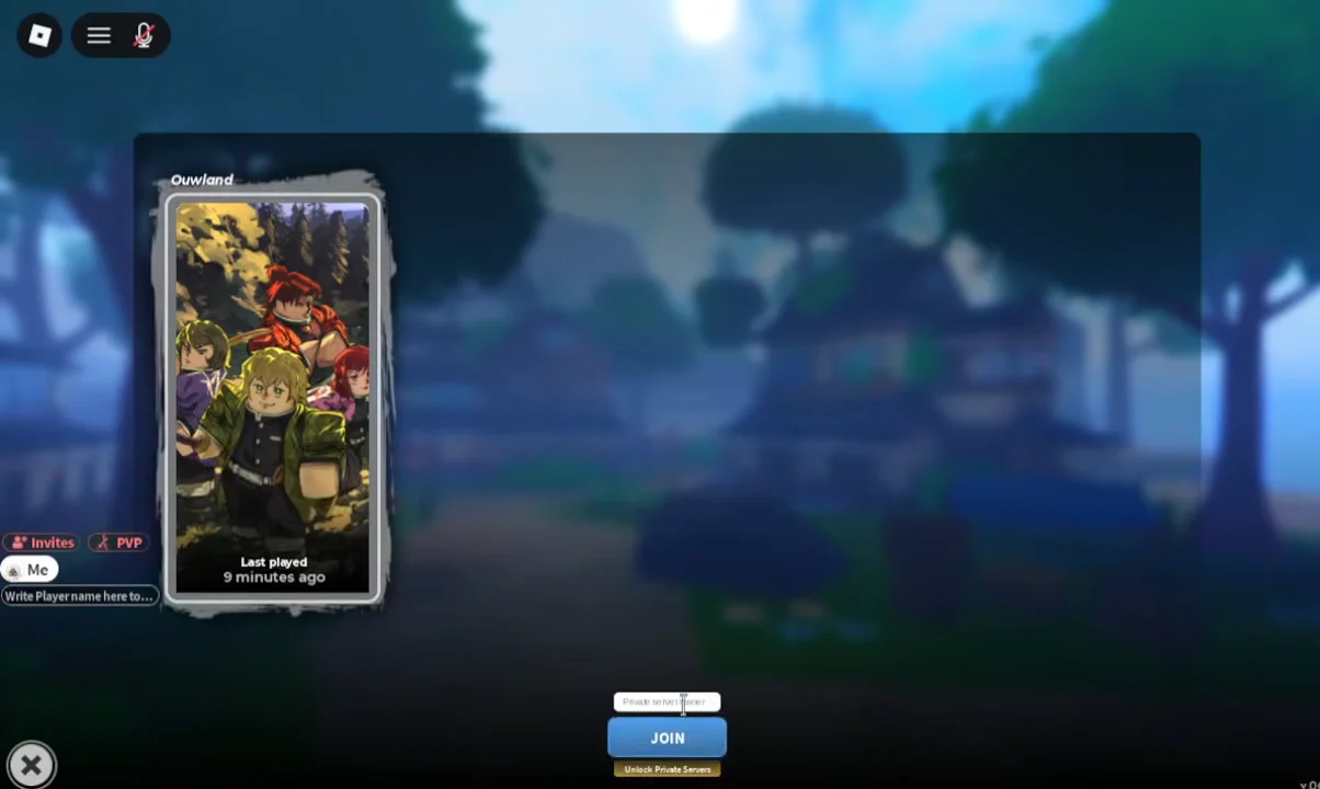 Accessing Private Server Unlock