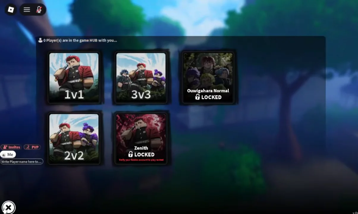 Menu navigation and party prompt