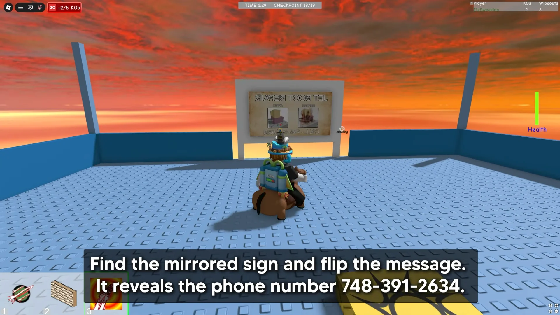 Mirrored Sign Phone Number