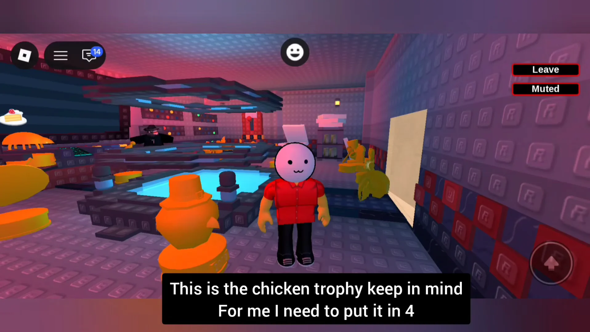 Locating the chicken trophy