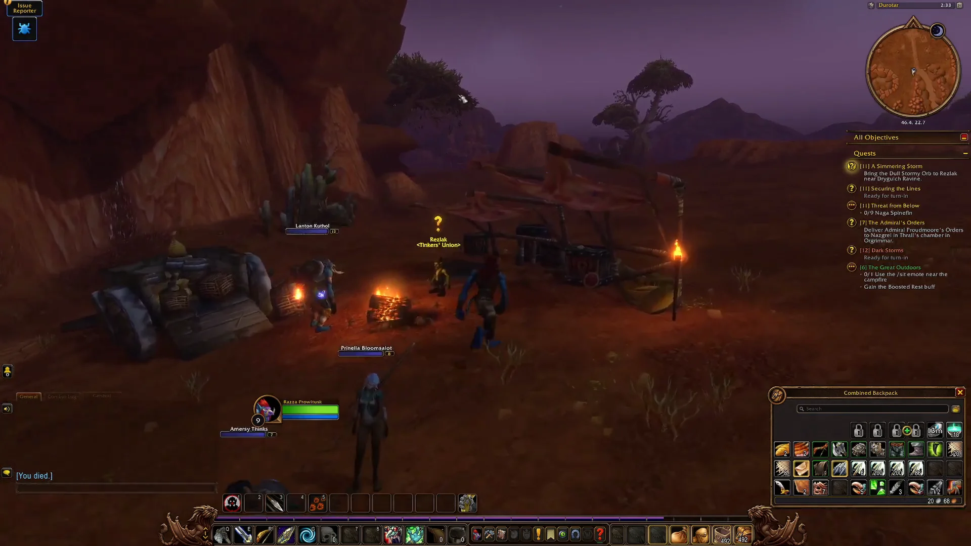 Explaining Objective and Harpy Location