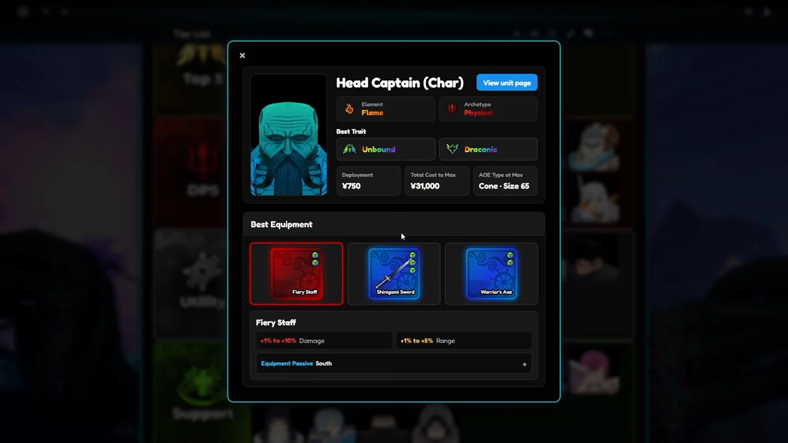 Head Captain (Char) Detail