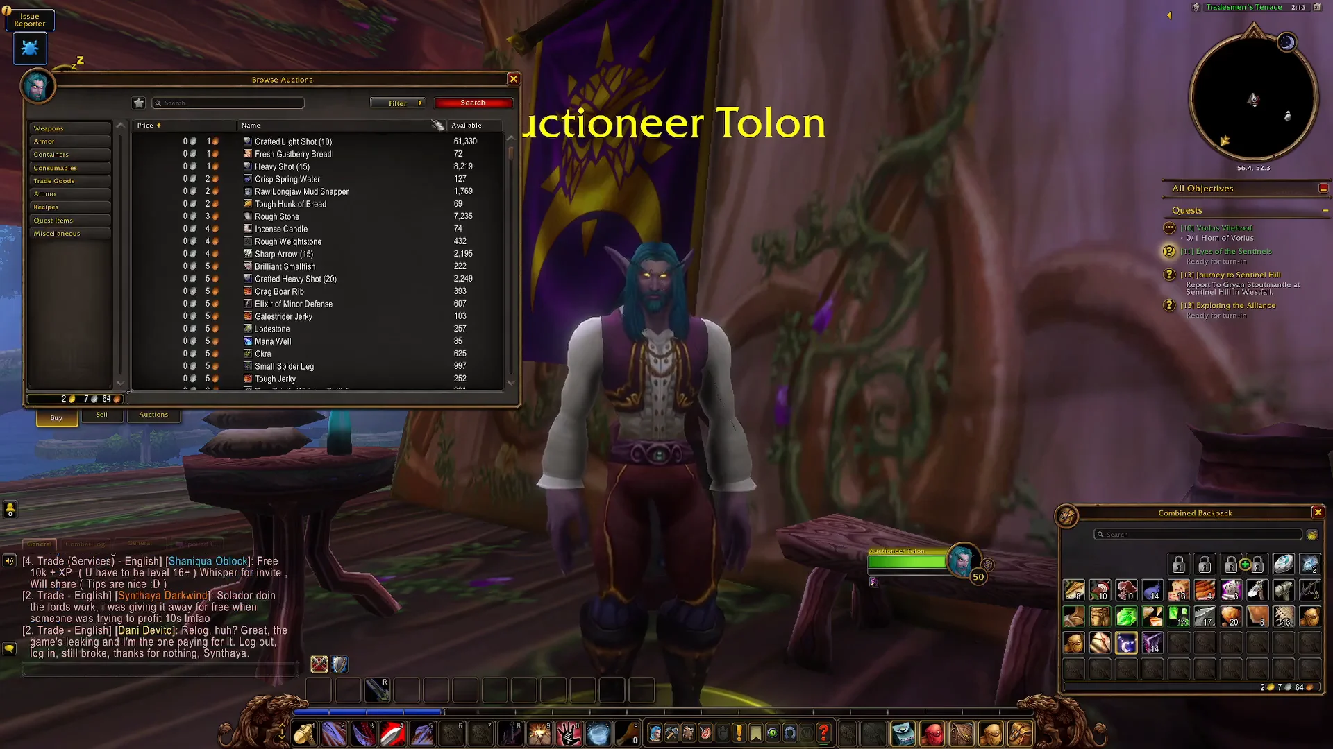 Finding Auctioneer Tolon